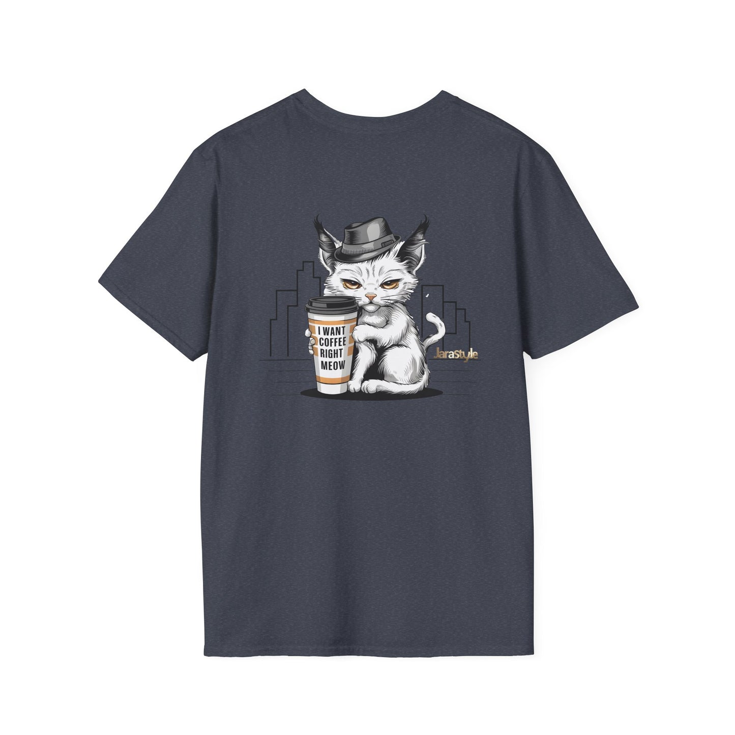 Cat & Coffee Lover Tee: 'I Want My Coffee Right Meaw' | Jarastyle Fun Collection