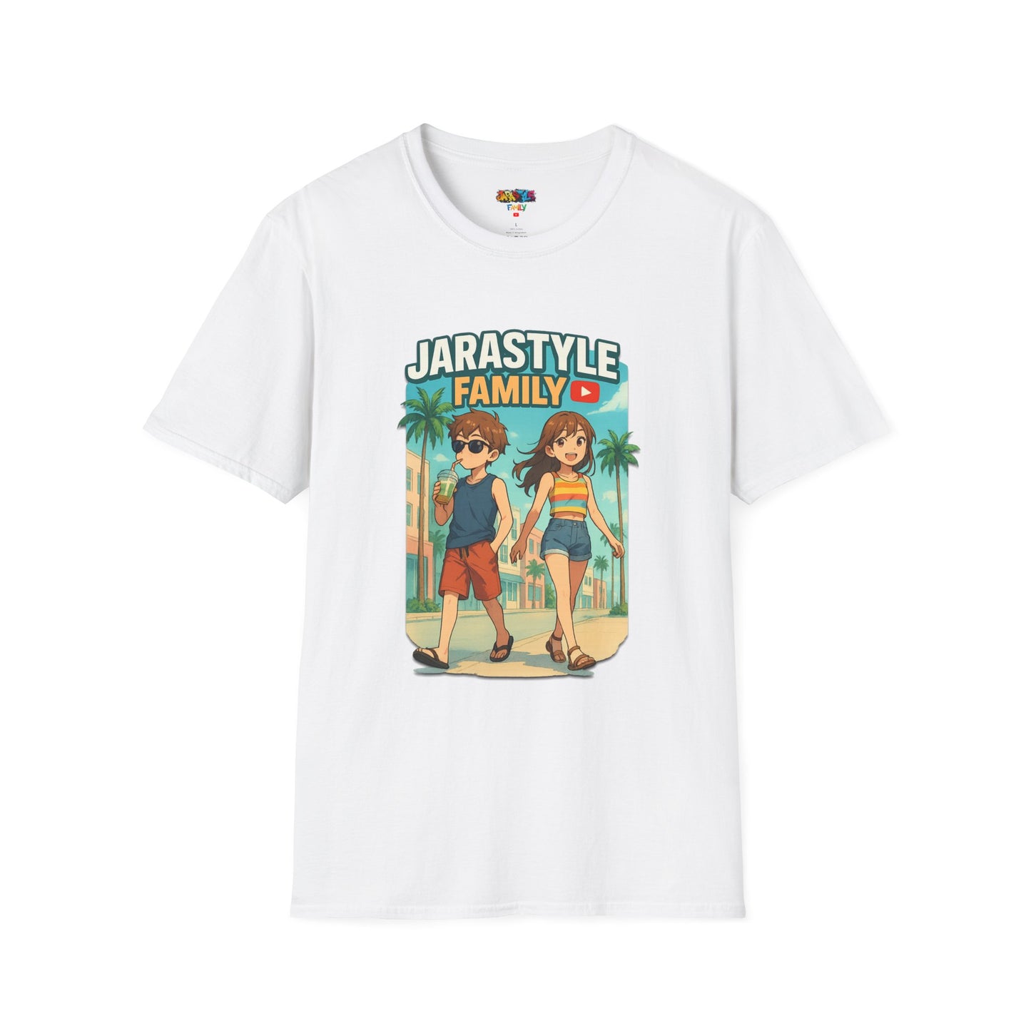 Unisex Softstyle T-Shirt with Jarastyle Family Design, Summer Vibe
