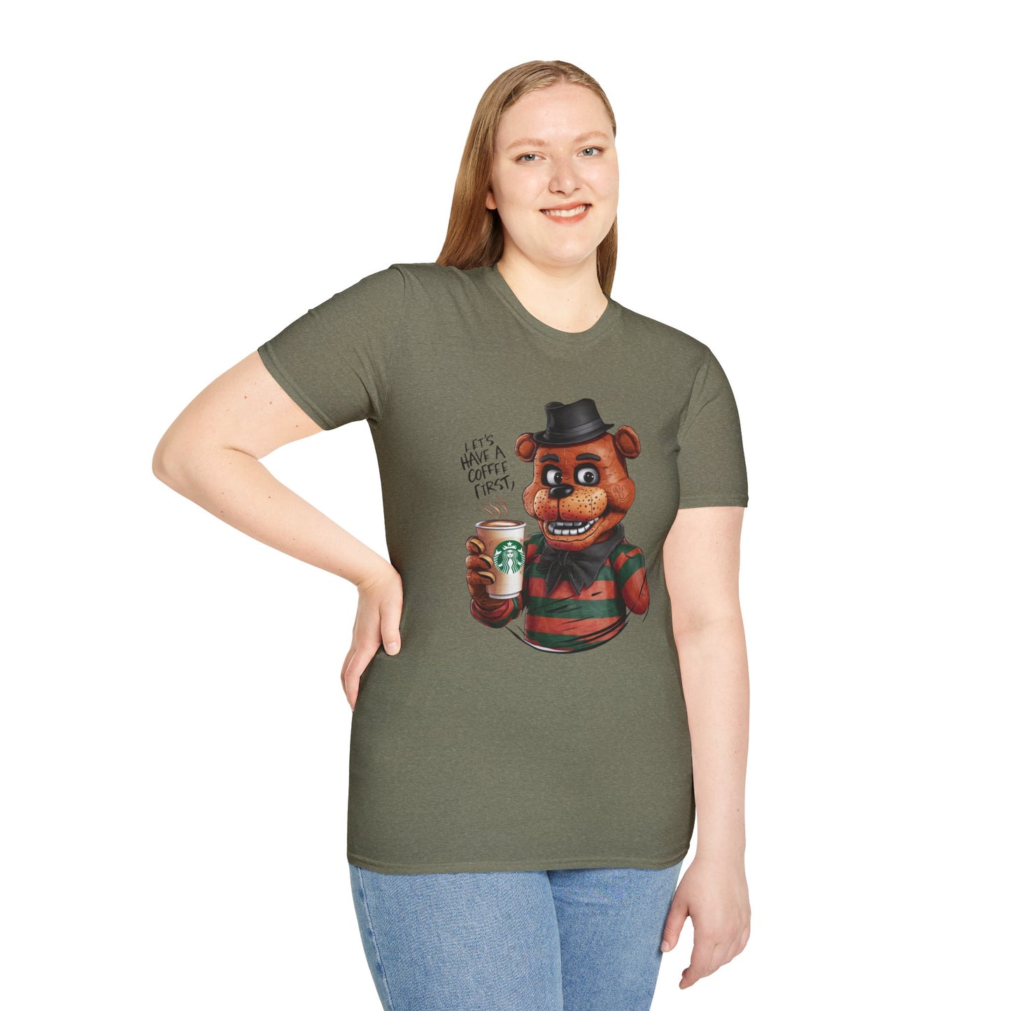 Coffee First, Adventures Next Tee: Start Your Day with Energy | Jarastyle Gamer's Collection