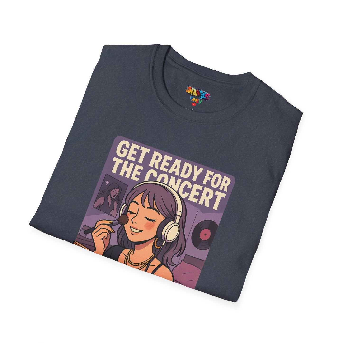 Get Ready for the Concert Unisex Softstyle T-Shirt, Music Lover Tee, Concert Attendee Shirt, Gift for Musicians, Unique Graphic Tee