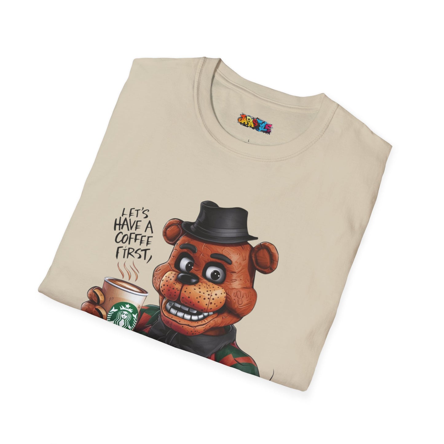 Coffee First, Adventures Next Tee: Start Your Day with Energy | Jarastyle Gamer's Collection
