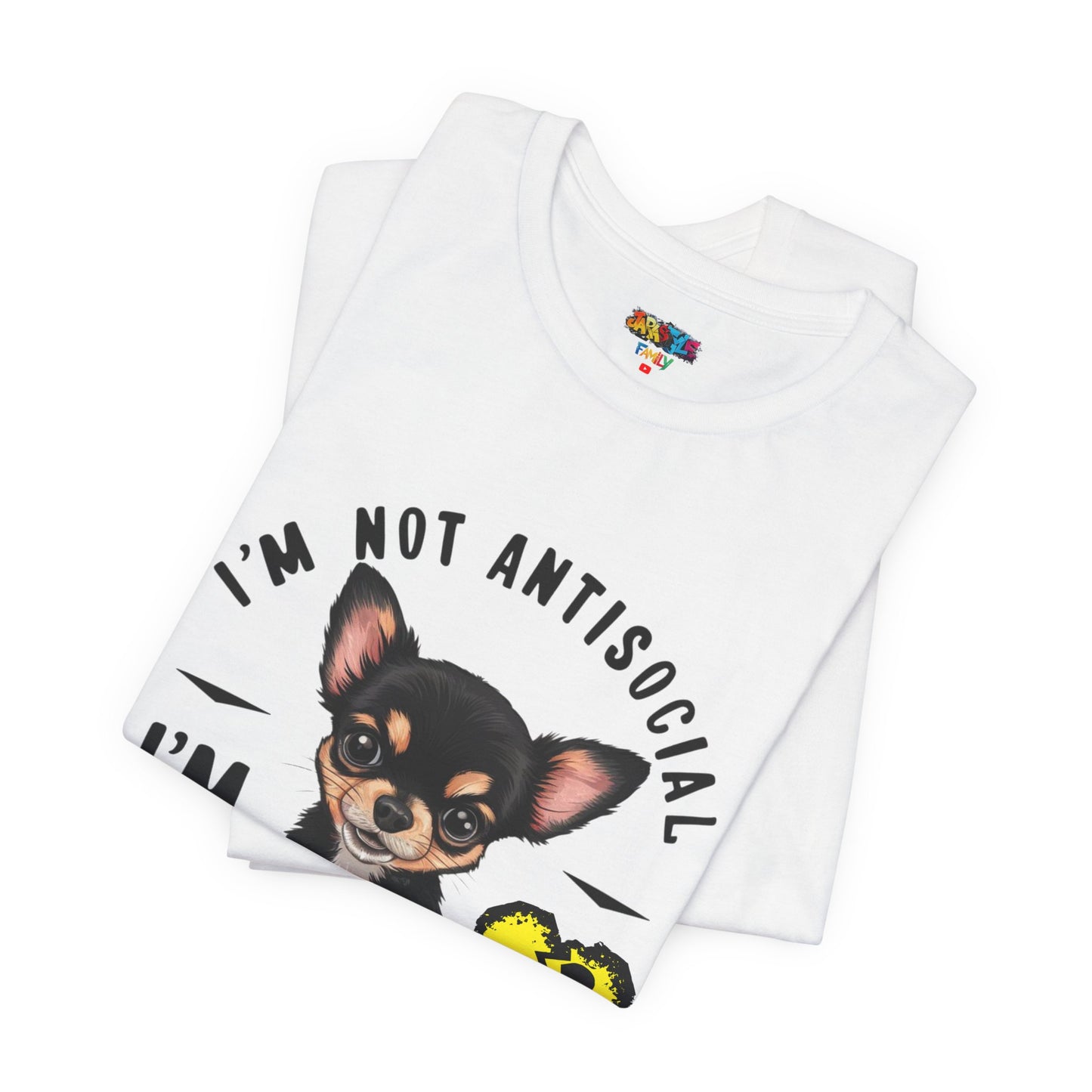 Anti-Stupid Chihuahua Tee: Boldly Speak Your Mind | Jarastyle Humor Collection