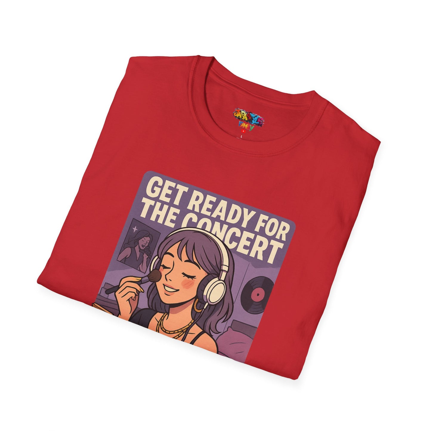 Get Ready for the Concert Unisex Softstyle T-Shirt, Music Lover Tee, Concert Attendee Shirt, Gift for Musicians, Unique Graphic Tee