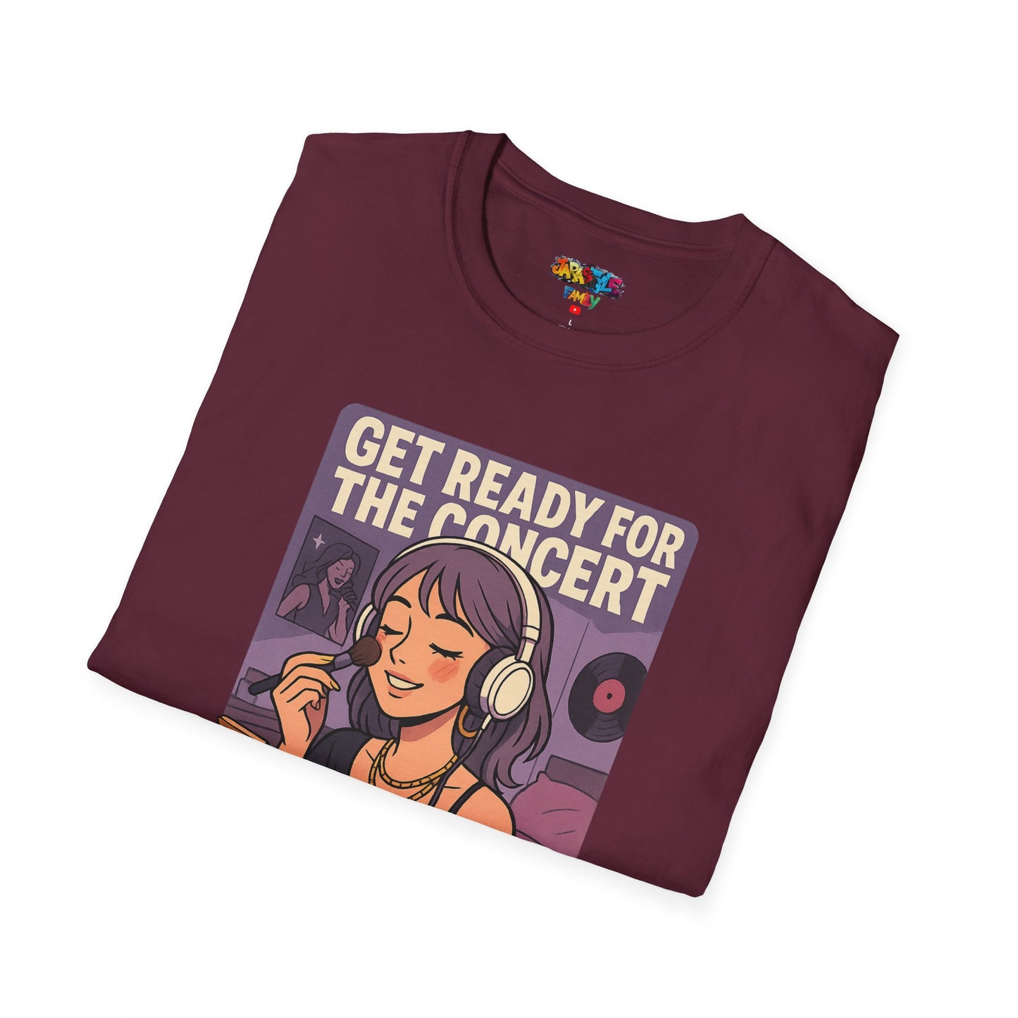 Get Ready for the Concert Unisex Softstyle T-Shirt, Music Lover Tee, Concert Attendee Shirt, Gift for Musicians, Unique Graphic Tee