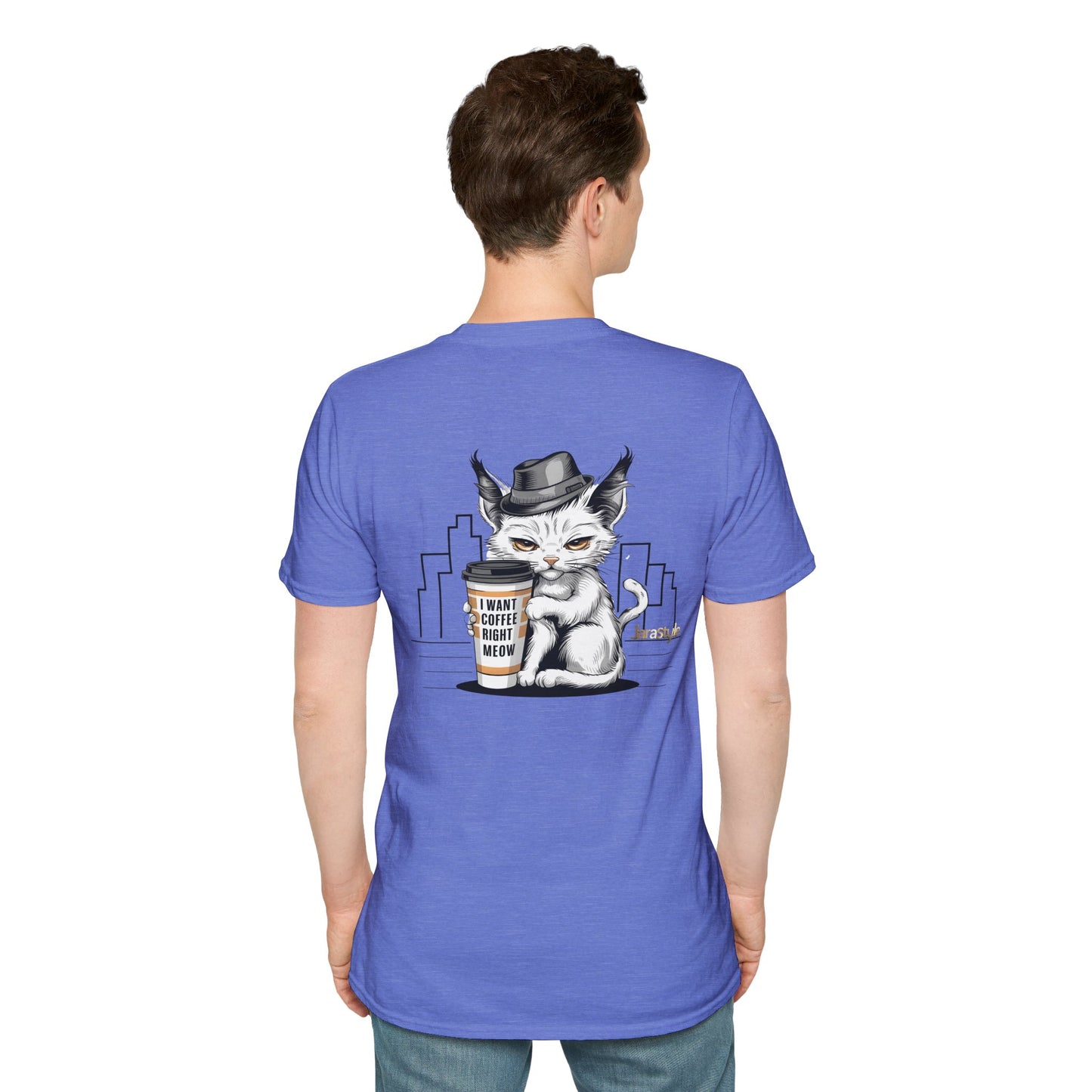 Cat & Coffee Lover Tee: 'I Want My Coffee Right Meaw' | Jarastyle Fun Collection