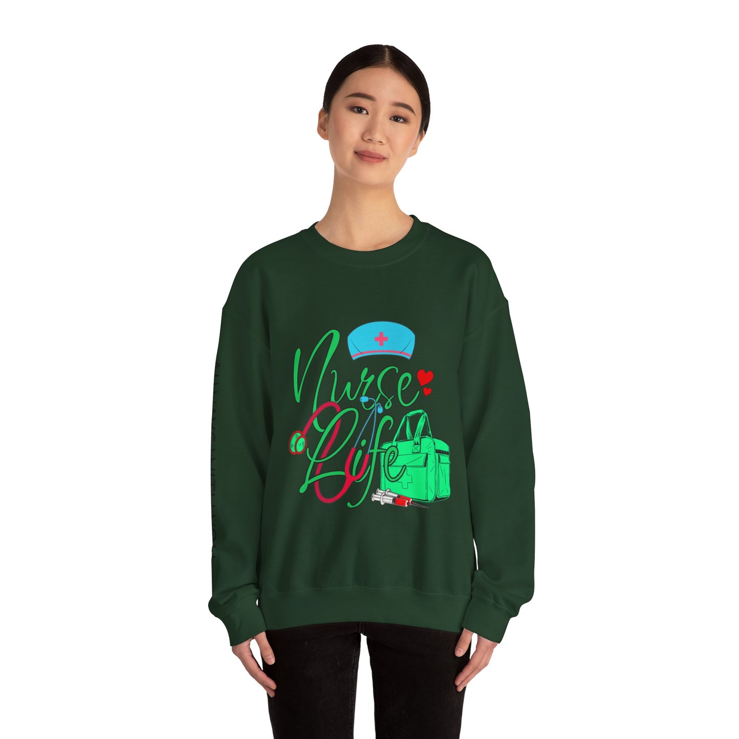 Nursing is My Life Sweatshirt: Honor Your Calling | Jarastyle Healthcare Collection