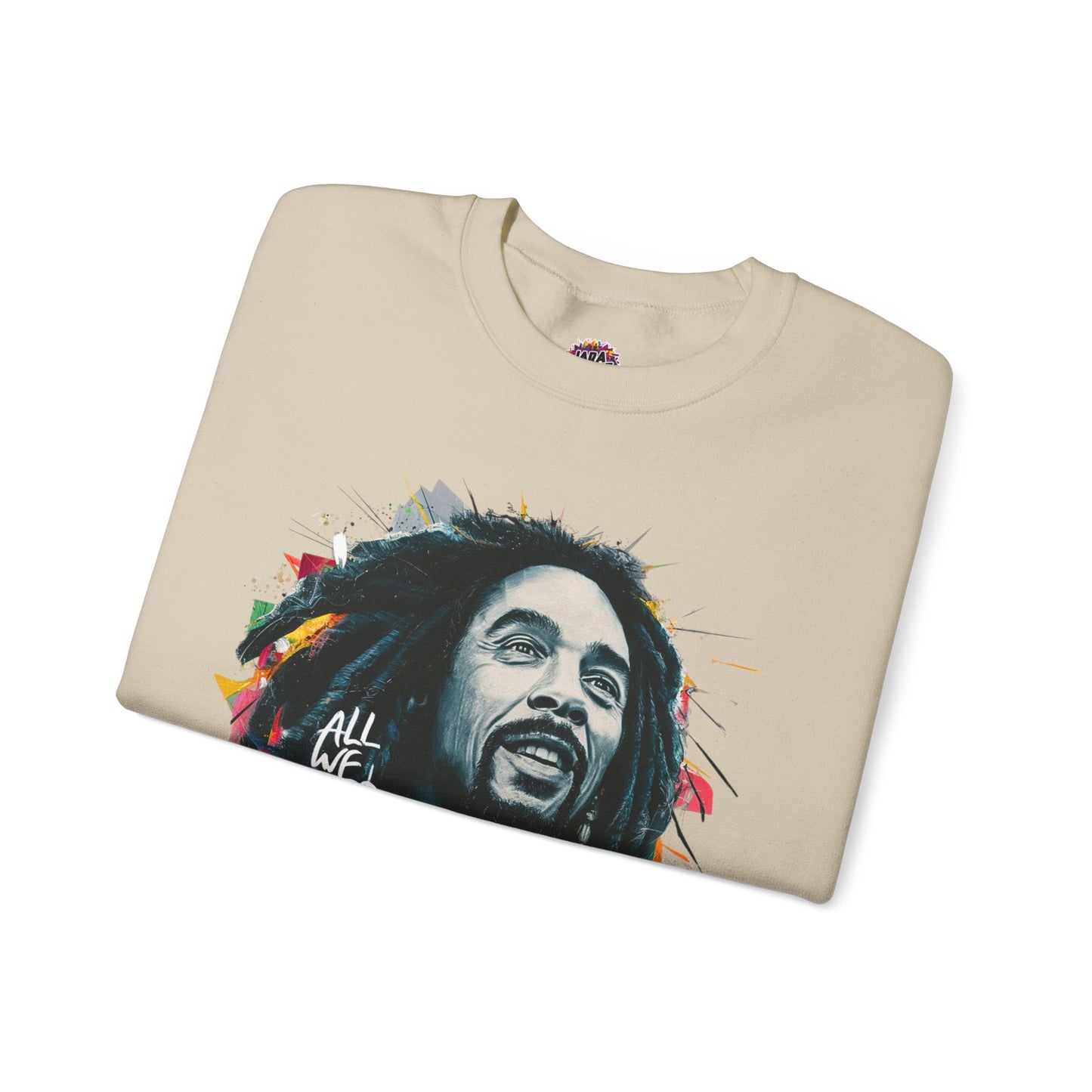Bob Marley Tribute Sweatshirt: 'All We Need Is Love' | Jarastyle Reggae Collection