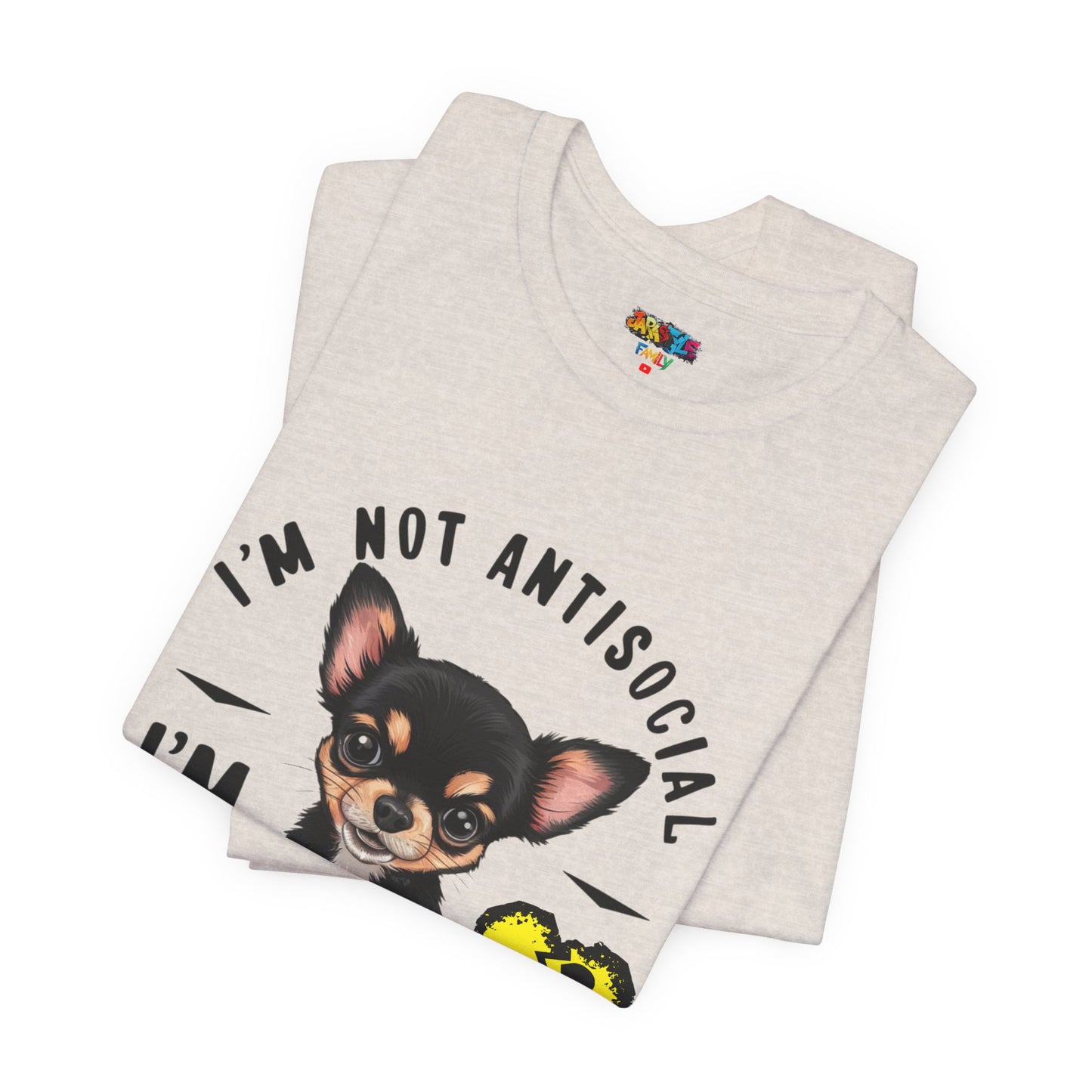 Anti-Stupid Chihuahua Tee: Boldly Speak Your Mind | Jarastyle Humor Collection