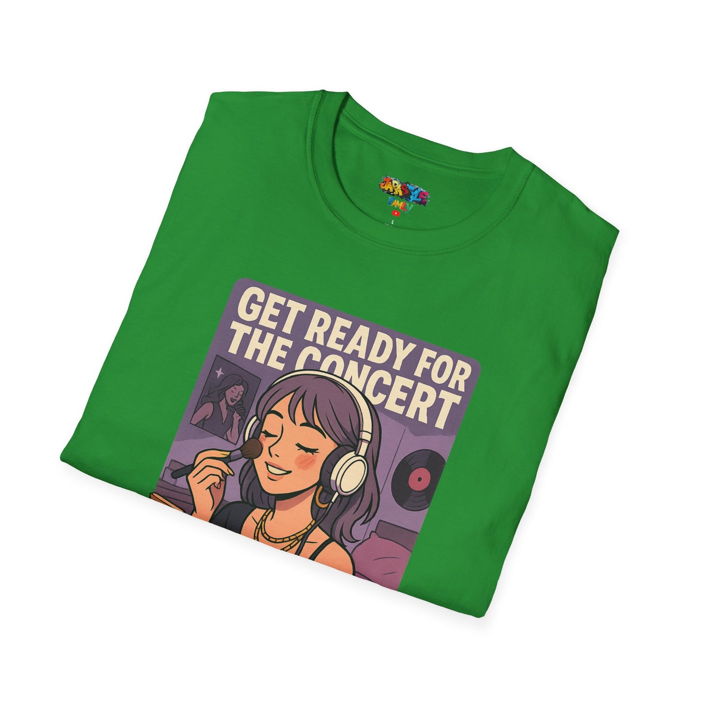 Get Ready for the Concert Unisex Softstyle T-Shirt, Music Lover Tee, Concert Attendee Shirt, Gift for Musicians, Unique Graphic Tee