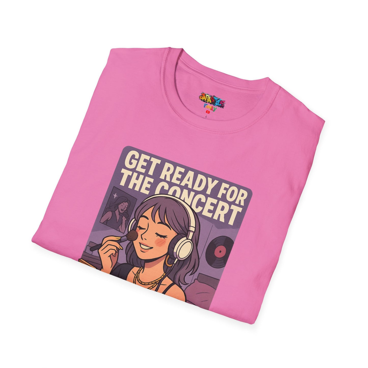 Get Ready for the Concert Unisex Softstyle T-Shirt, Music Lover Tee, Concert Attendee Shirt, Gift for Musicians, Unique Graphic Tee