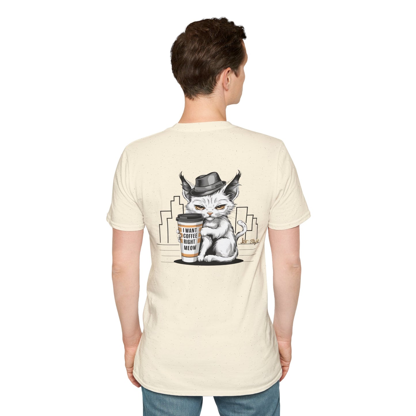 Cat & Coffee Lover Tee: 'I Want My Coffee Right Meaw' | Jarastyle Fun Collection