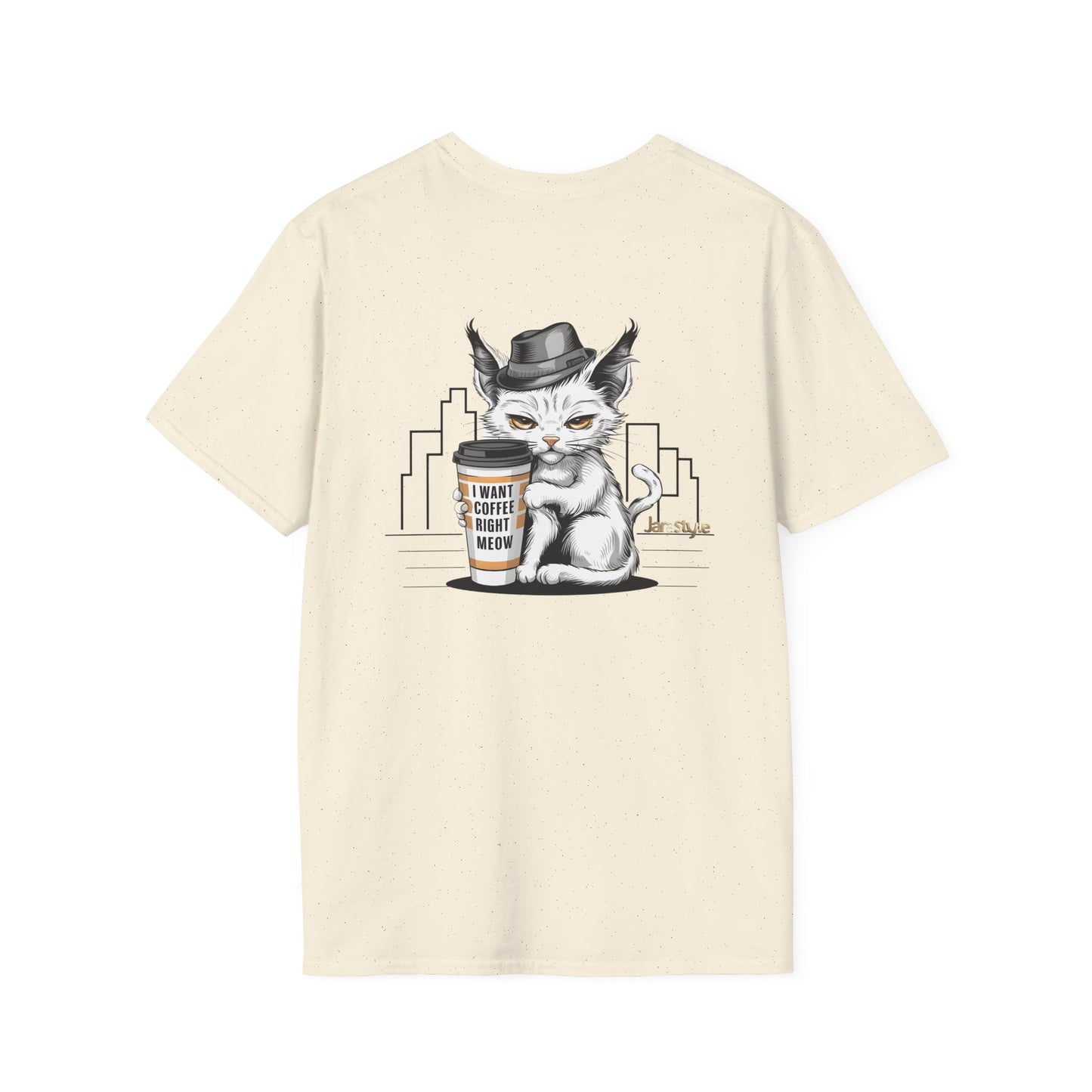 Cat & Coffee Lover Tee: 'I Want My Coffee Right Meaw' | Jarastyle Fun Collection