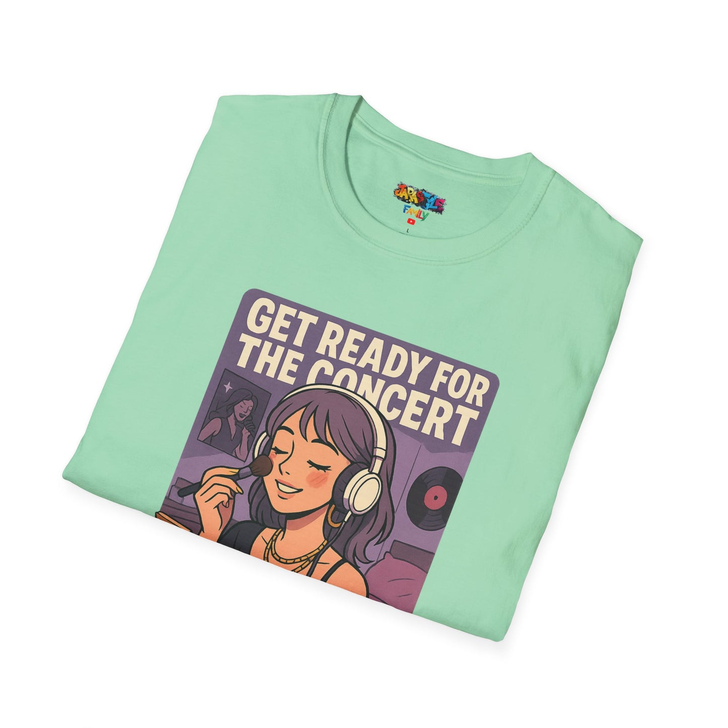 Get Ready for the Concert Unisex Softstyle T-Shirt, Music Lover Tee, Concert Attendee Shirt, Gift for Musicians, Unique Graphic Tee