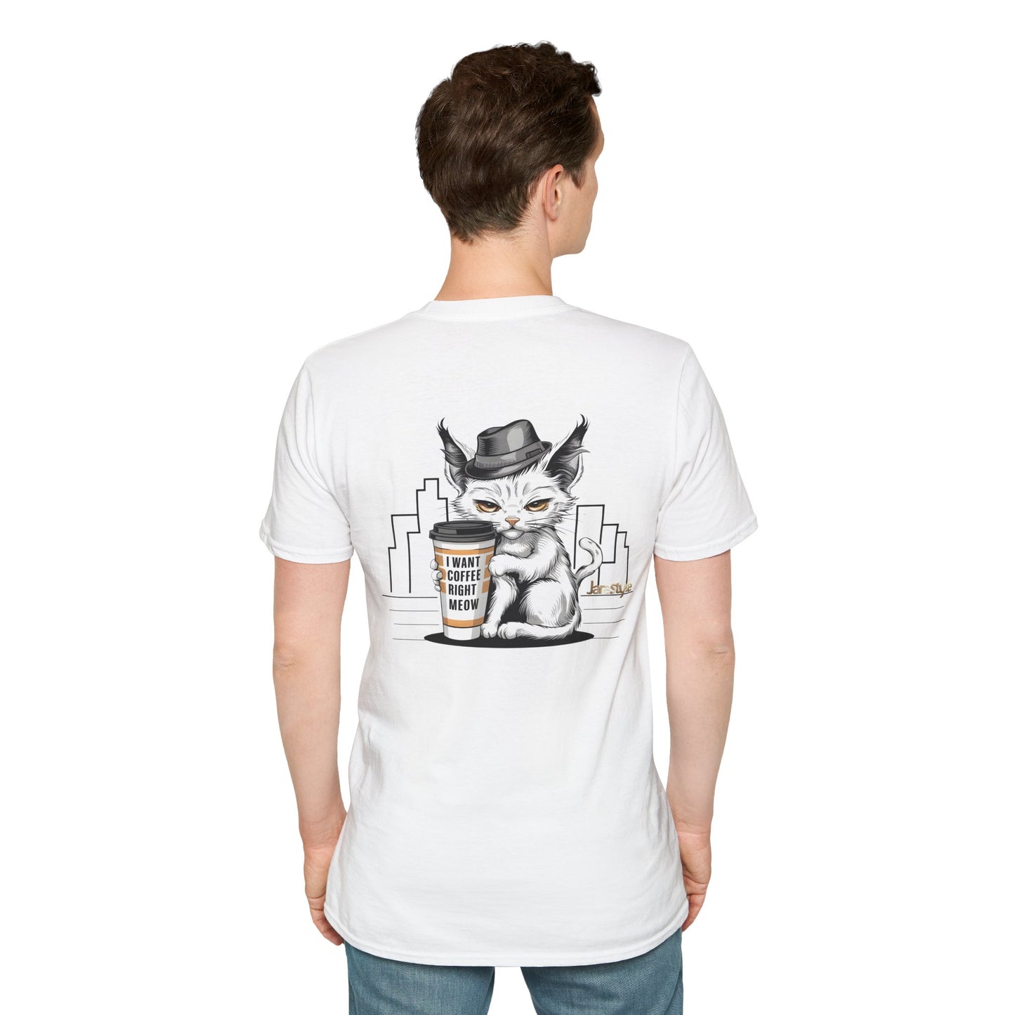 Cat & Coffee Lover Tee: 'I Want My Coffee Right Meaw' | Jarastyle Fun Collection