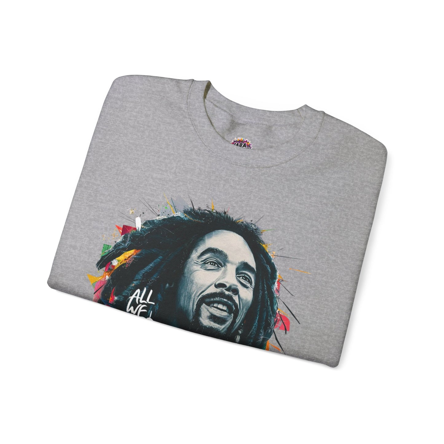 Bob Marley Tribute Sweatshirt: 'All We Need Is Love' | Jarastyle Reggae Collection