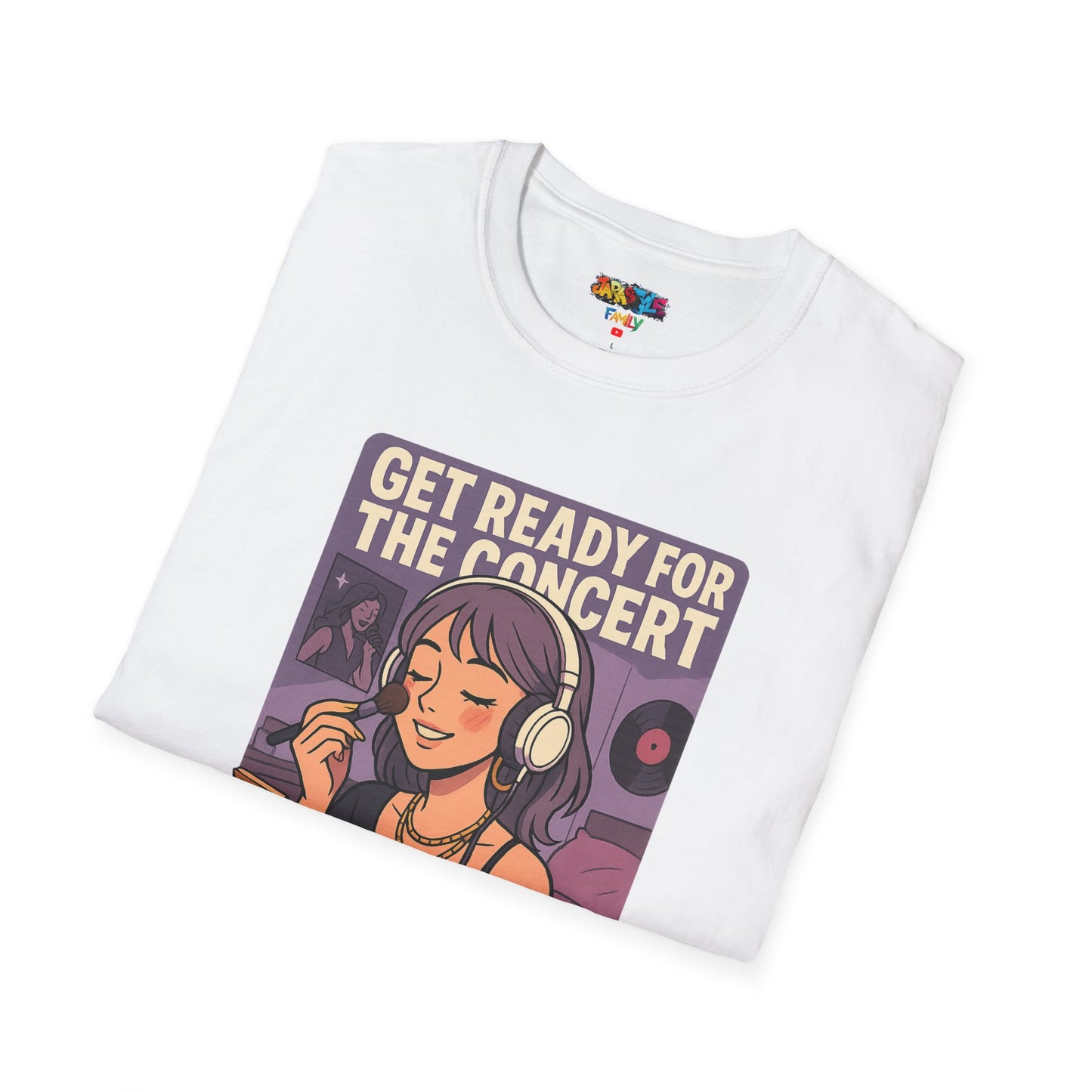 Get Ready for the Concert Unisex Softstyle T-Shirt, Music Lover Tee, Concert Attendee Shirt, Gift for Musicians, Unique Graphic Tee
