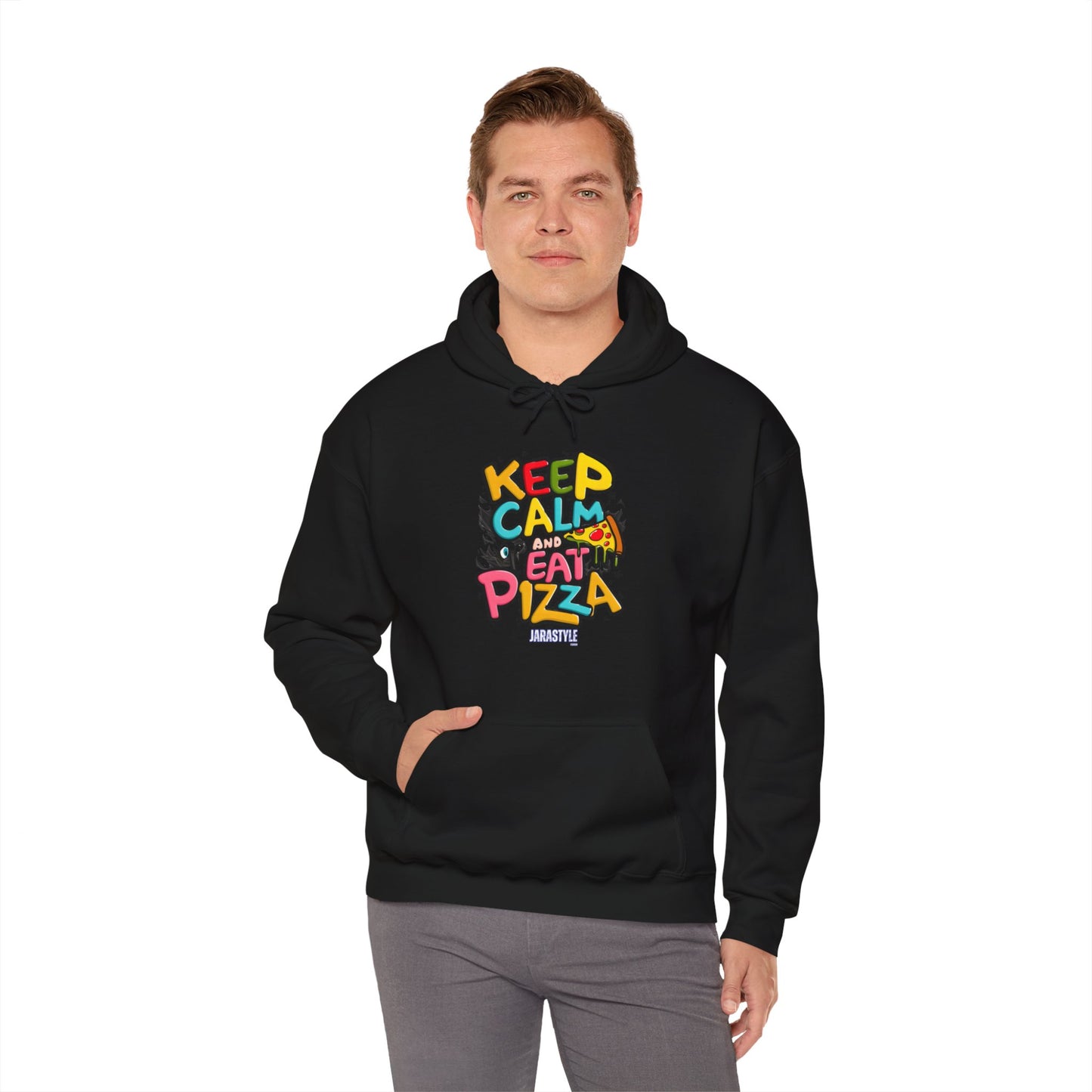Keep Calm and Eat Pizza Hoodie | Jarastyle Comfort Collection