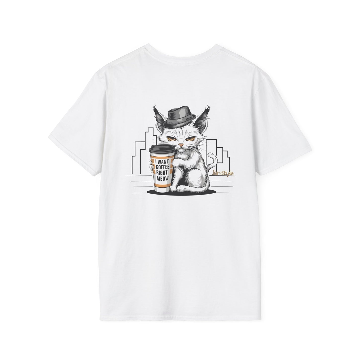 Cat & Coffee Lover Tee: 'I Want My Coffee Right Meaw' | Jarastyle Fun Collection