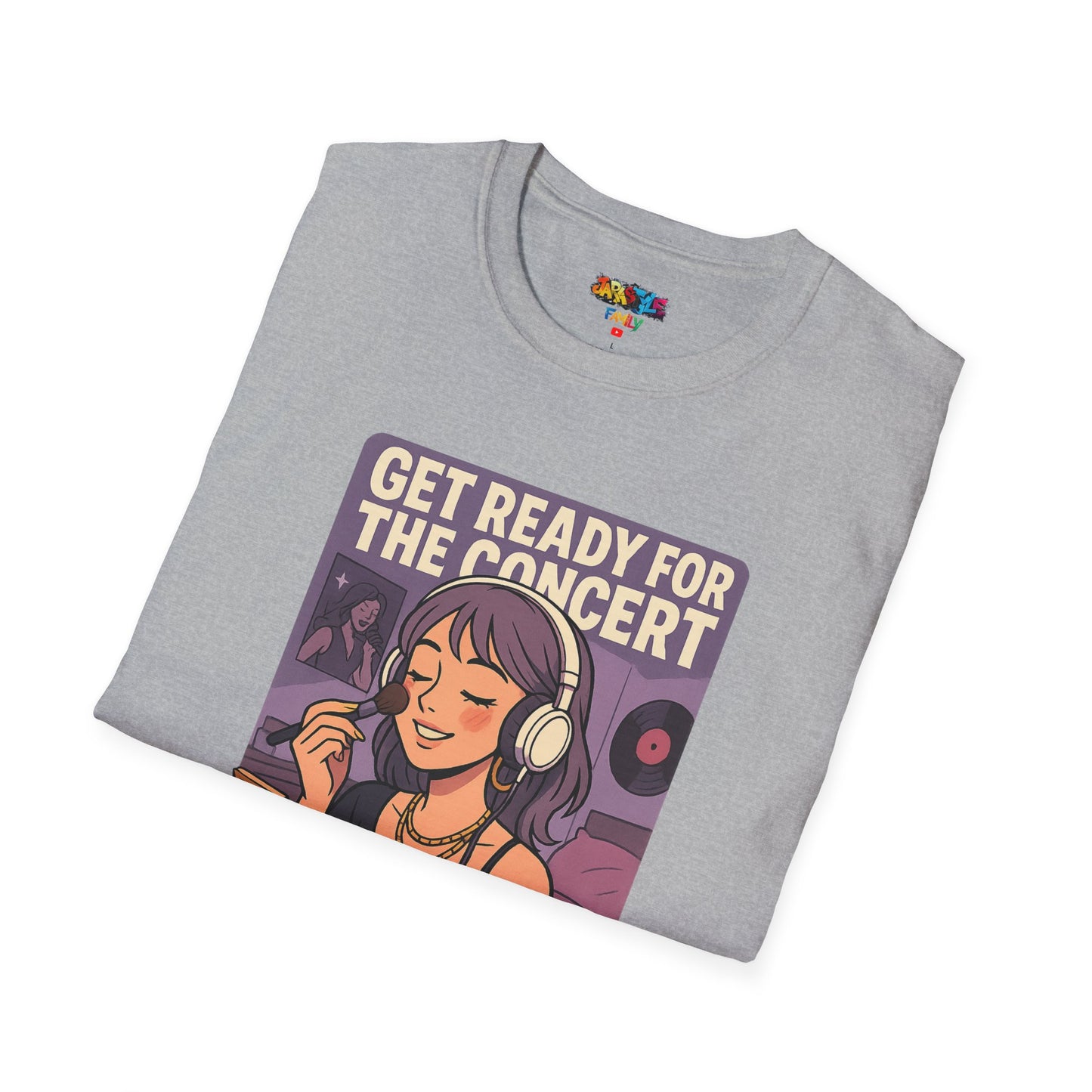 Get Ready for the Concert Unisex Softstyle T-Shirt, Music Lover Tee, Concert Attendee Shirt, Gift for Musicians, Unique Graphic Tee