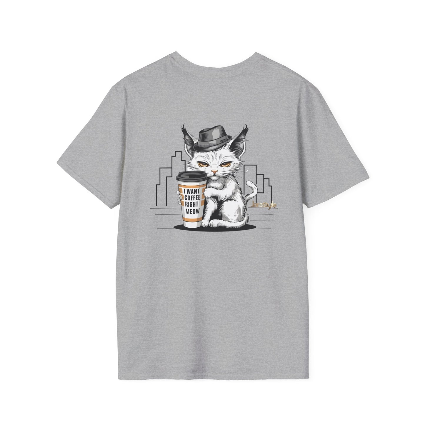 Cat & Coffee Lover Tee: 'I Want My Coffee Right Meaw' | Jarastyle Fun Collection
