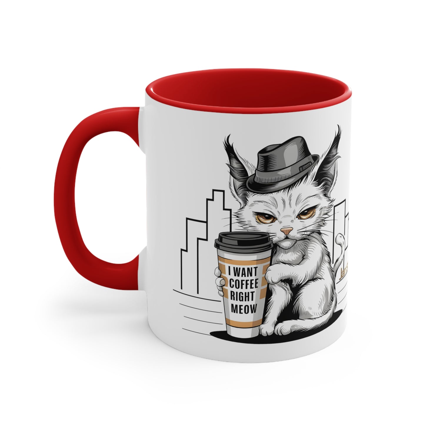 Cat Lover's Coffee Mug for Mom: 'I Want My Coffee Right Meaw' | Jarastyle Pet Collection