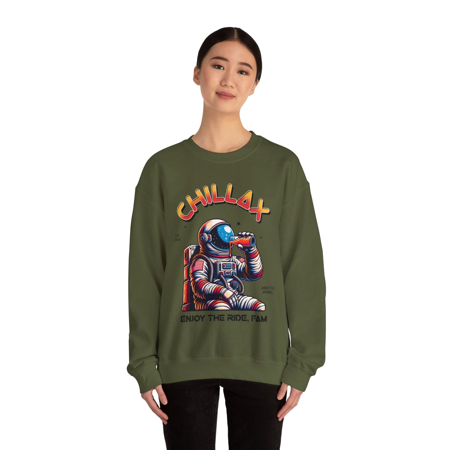 Chillax & Enjoy the Ramp Sweatshirt: Skateboarding Vibes | Jarastyle Skate Fam Collection