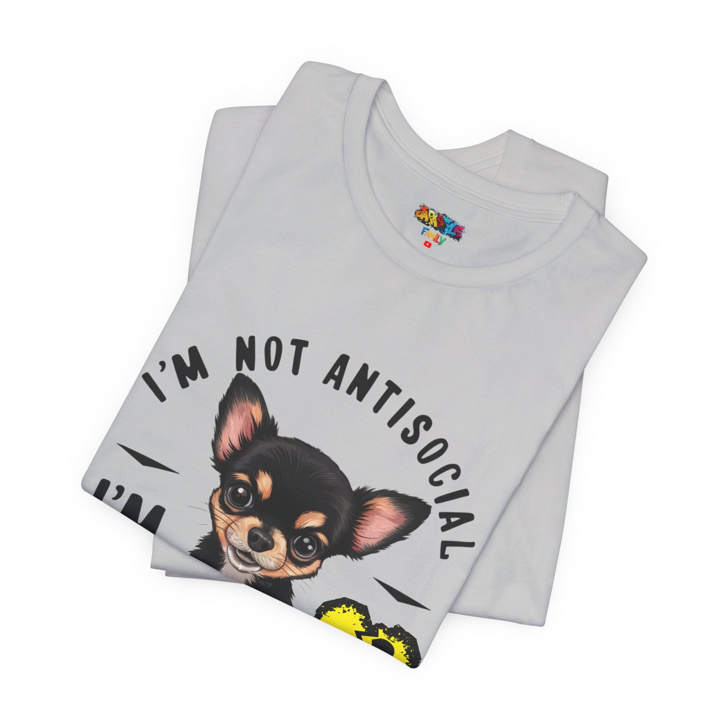 Anti-Stupid Chihuahua Tee: Boldly Speak Your Mind | Jarastyle Humor Collection