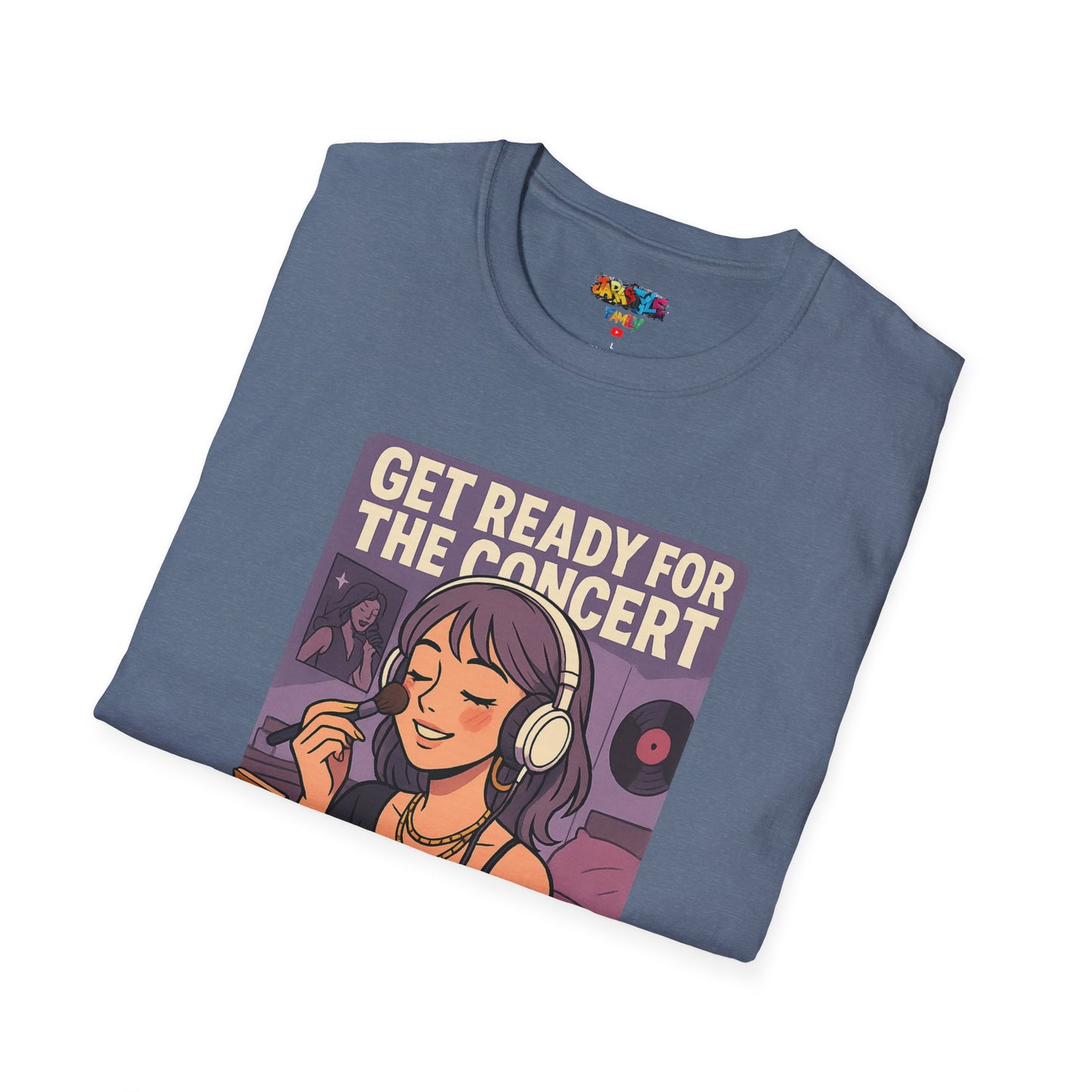 Get Ready for the Concert Unisex Softstyle T-Shirt, Music Lover Tee, Concert Attendee Shirt, Gift for Musicians, Unique Graphic Tee