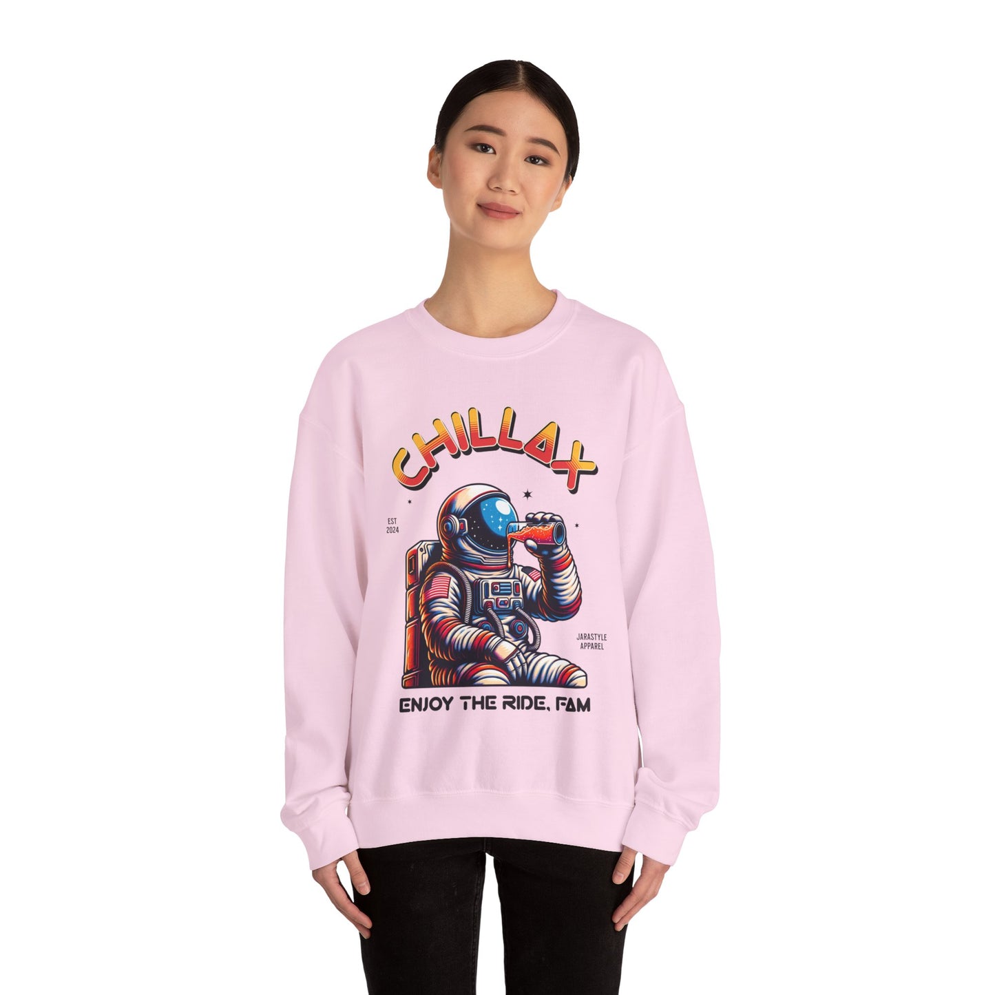 Chillax & Enjoy the Ramp Sweatshirt: Skateboarding Vibes | Jarastyle Skate Fam Collection