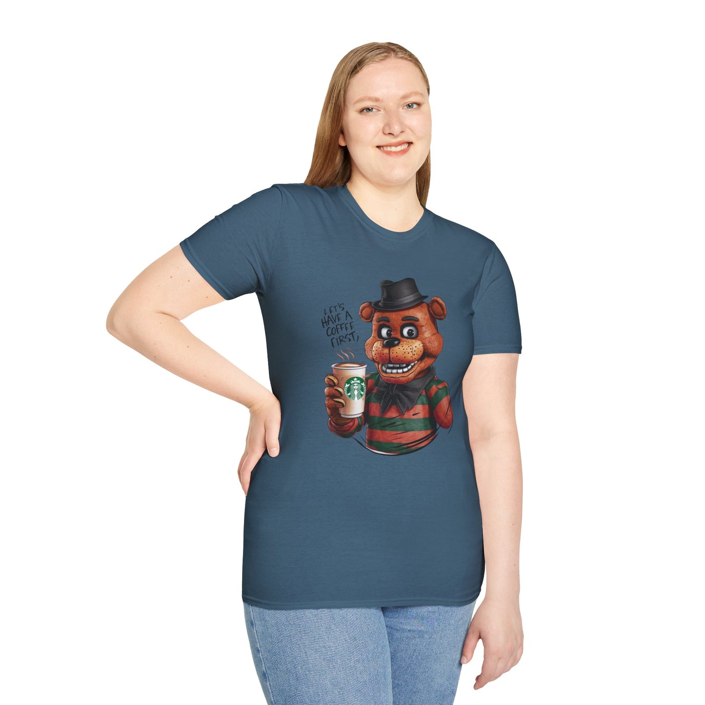 Coffee First, Adventures Next Tee: Start Your Day with Energy | Jarastyle Gamer's Collection