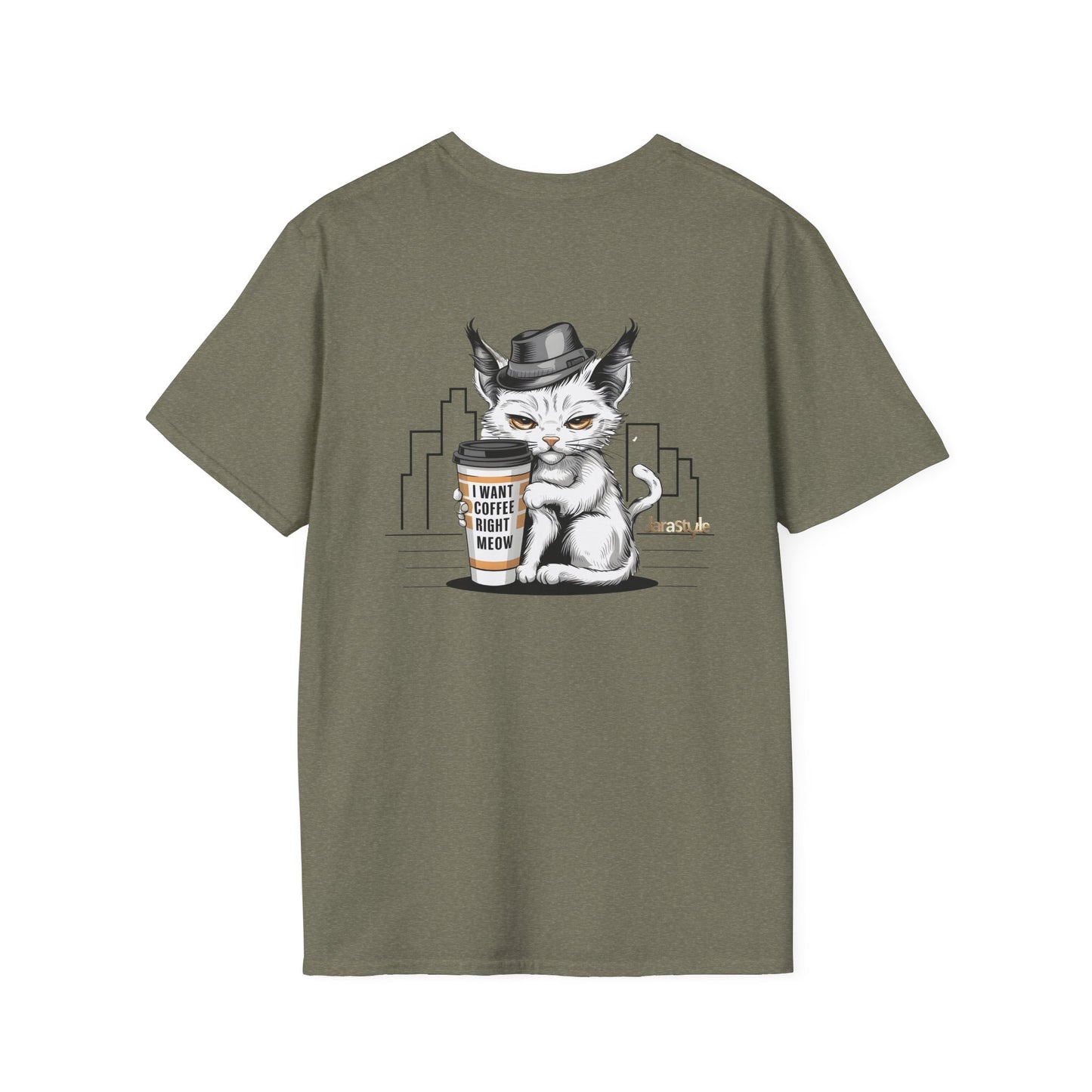 Cat & Coffee Lover Tee: 'I Want My Coffee Right Meaw' | Jarastyle Fun Collection