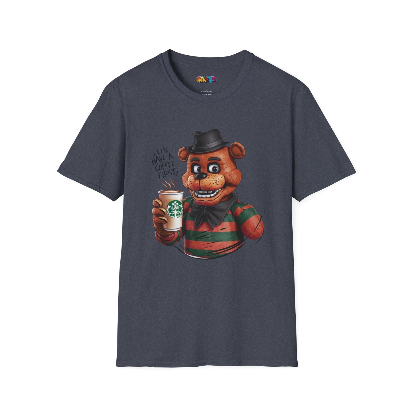 Coffee First, Adventures Next Tee: Start Your Day with Energy | Jarastyle Gamer's Collection