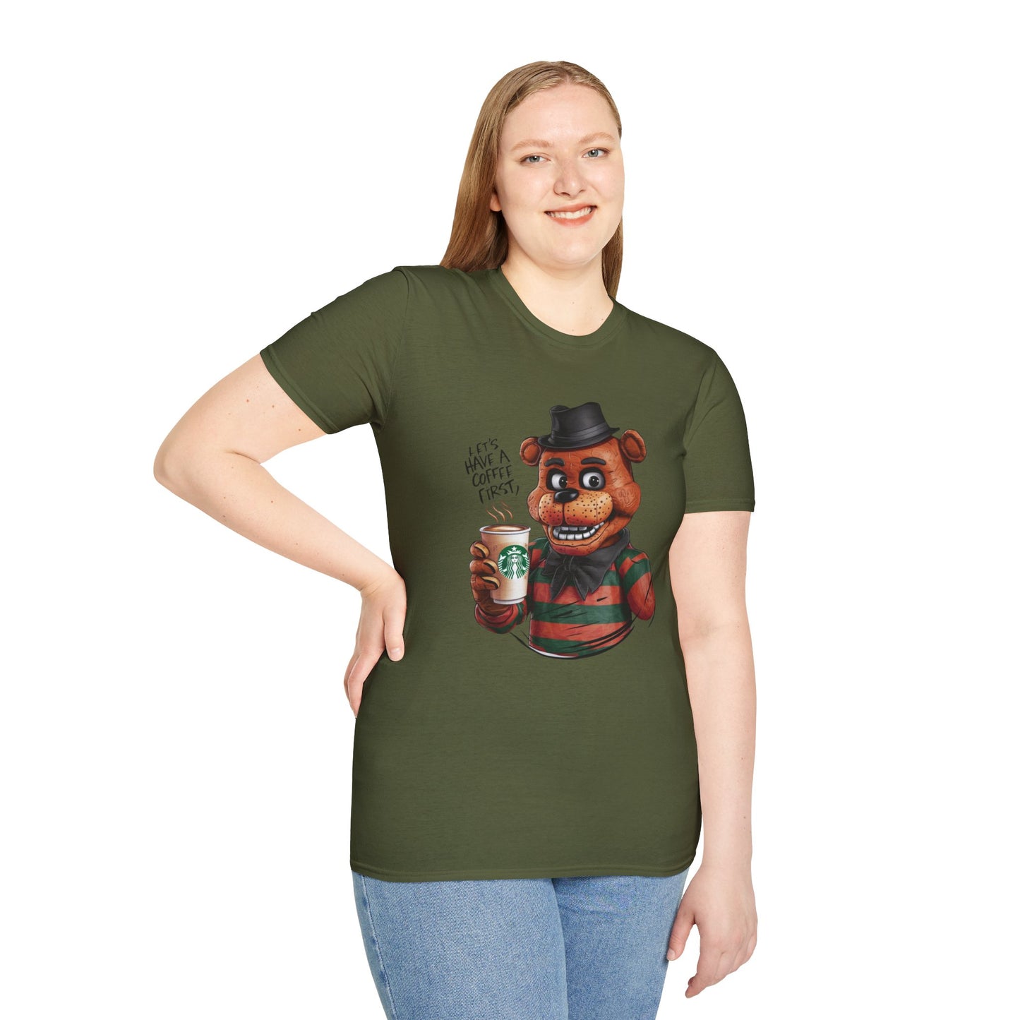 Coffee First, Adventures Next Tee: Start Your Day with Energy | Jarastyle Gamer's Collection