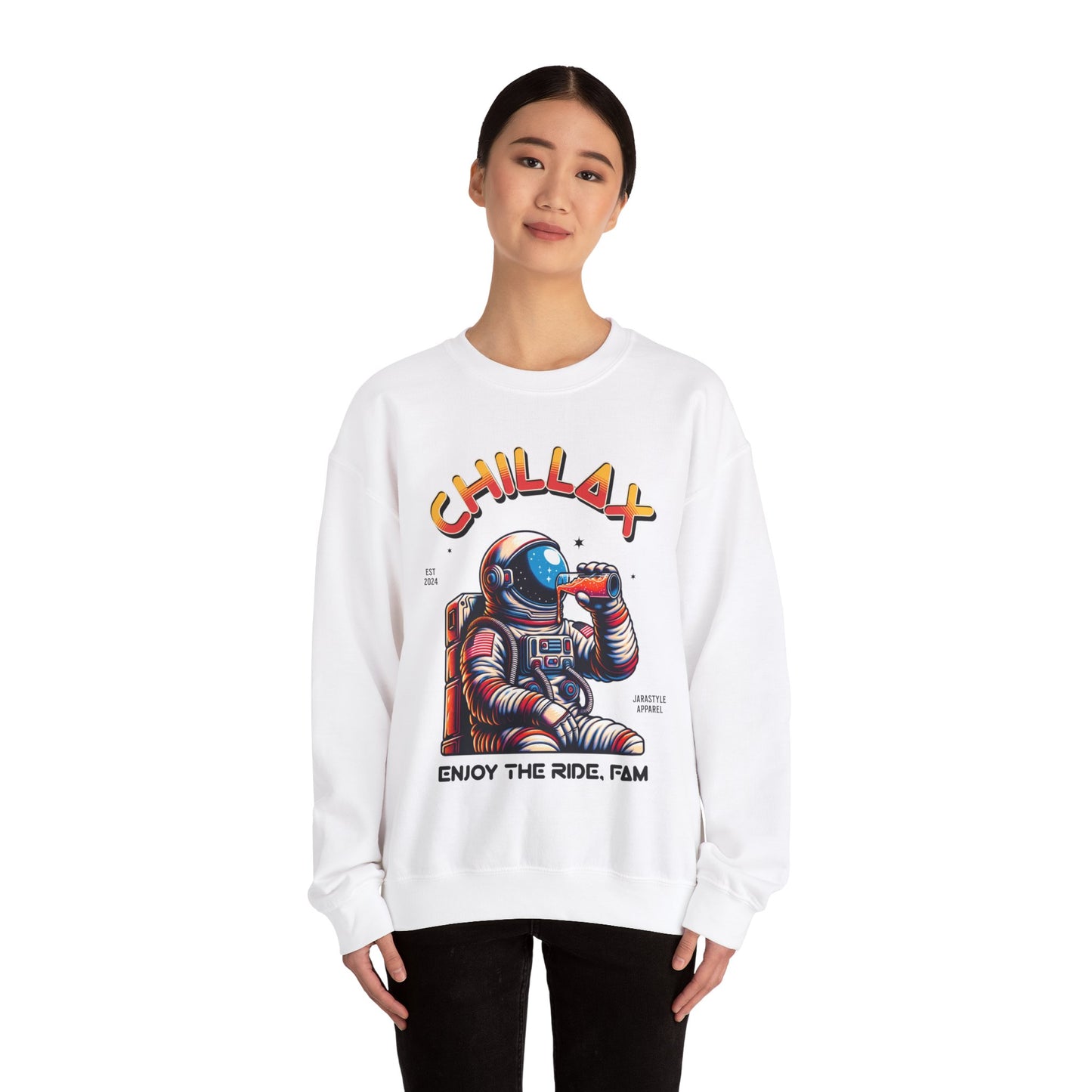 Chillax & Enjoy the Ramp Sweatshirt: Skateboarding Vibes | Jarastyle Skate Fam Collection