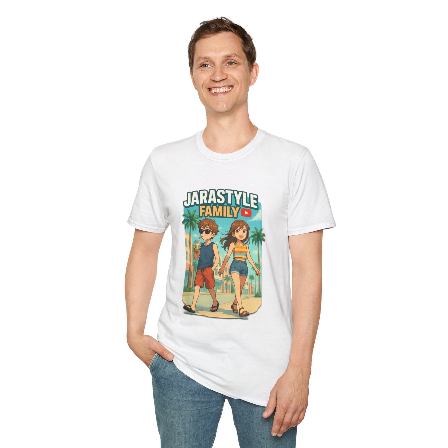 Unisex Softstyle T-Shirt with Jarastyle Family Design, Summer Vibe