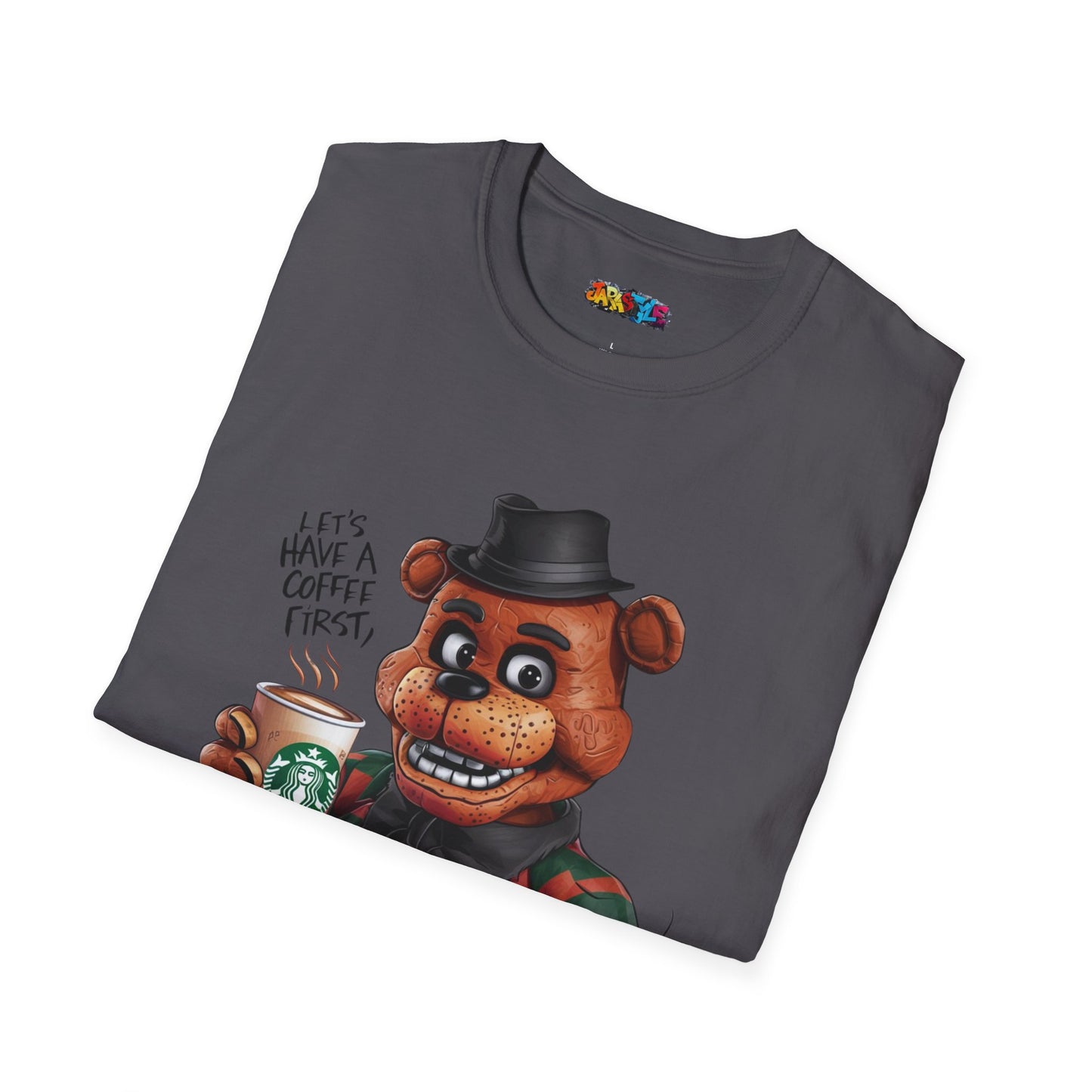 Coffee First, Adventures Next Tee: Start Your Day with Energy | Jarastyle Gamer's Collection