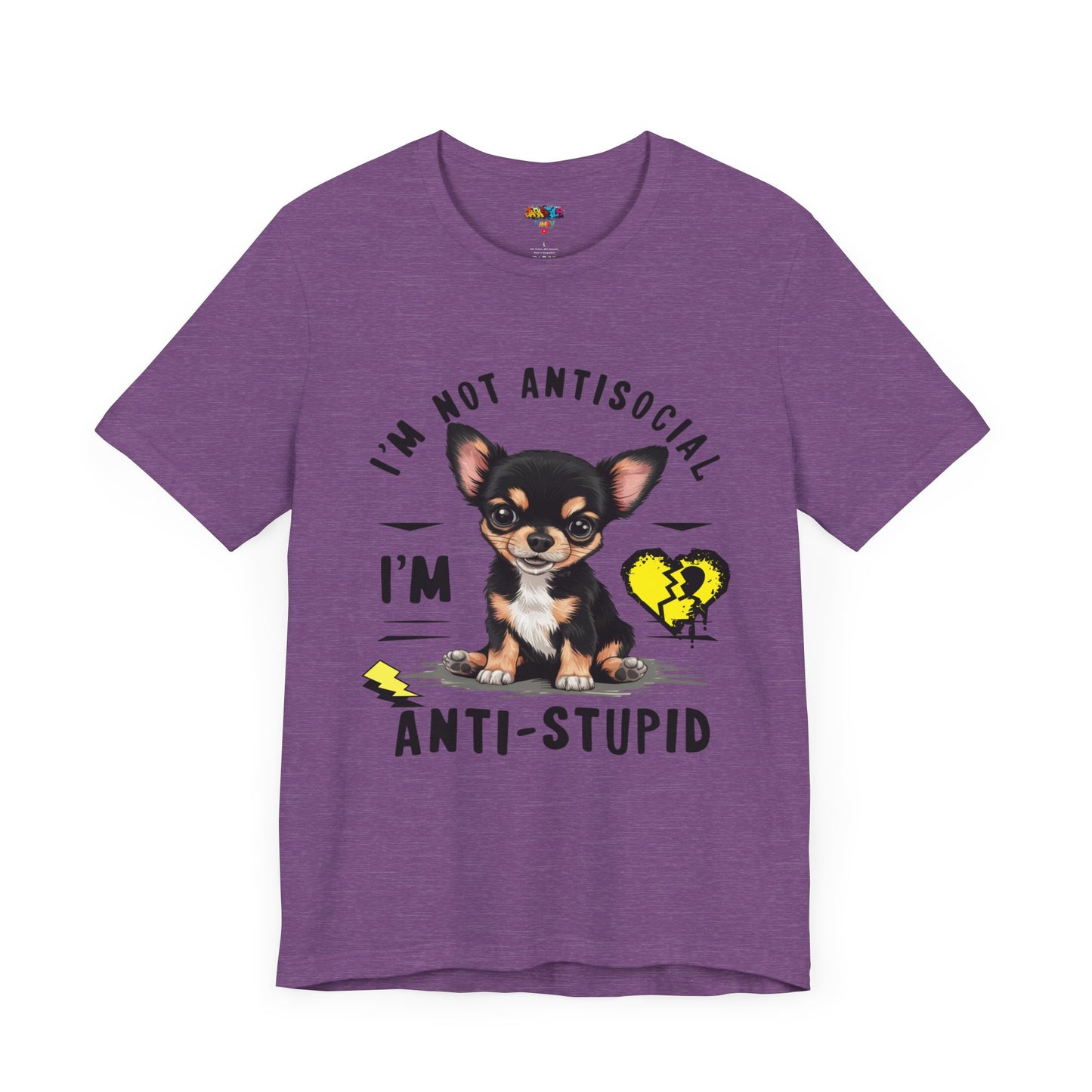 Anti-Stupid Chihuahua Tee: Boldly Speak Your Mind | Jarastyle Humor Collection