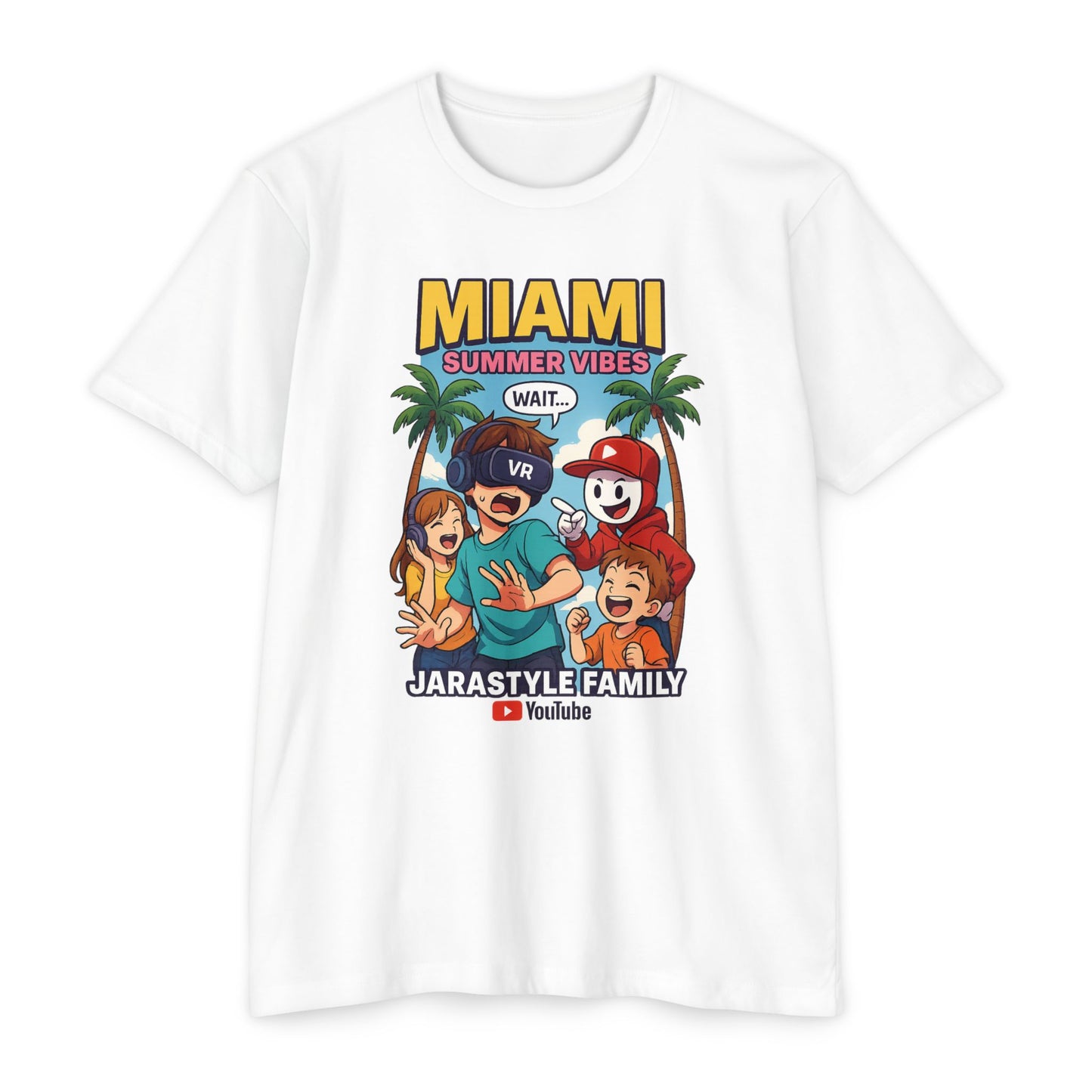 Miami Summer Vibes T-Shirt, Family Fun Tee, Unisex Graphic Shirt, Vacation Outfit, YouTube Merch, Casual Summer Wear