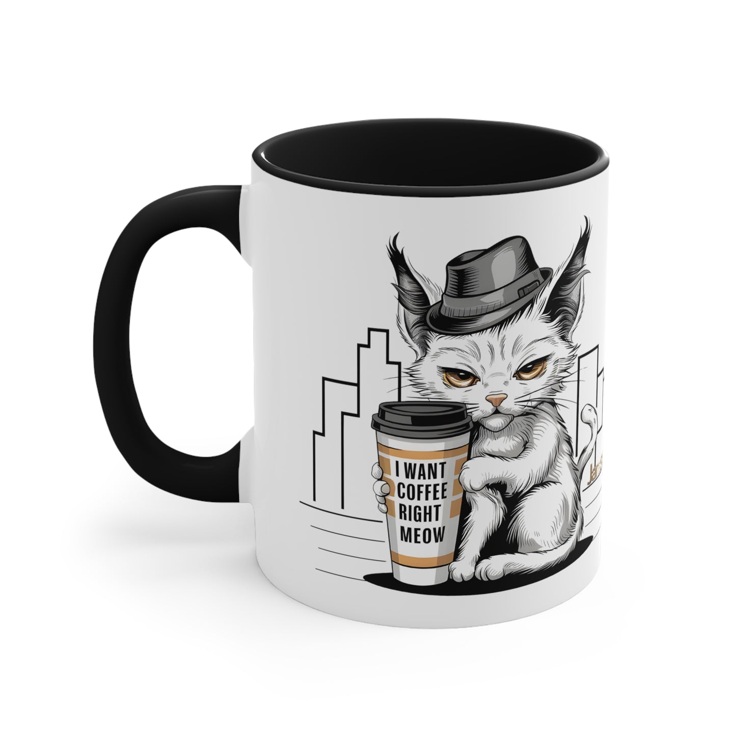 Cat Lover's Coffee Mug for Mom: 'I Want My Coffee Right Meaw' | Jarastyle Pet Collection