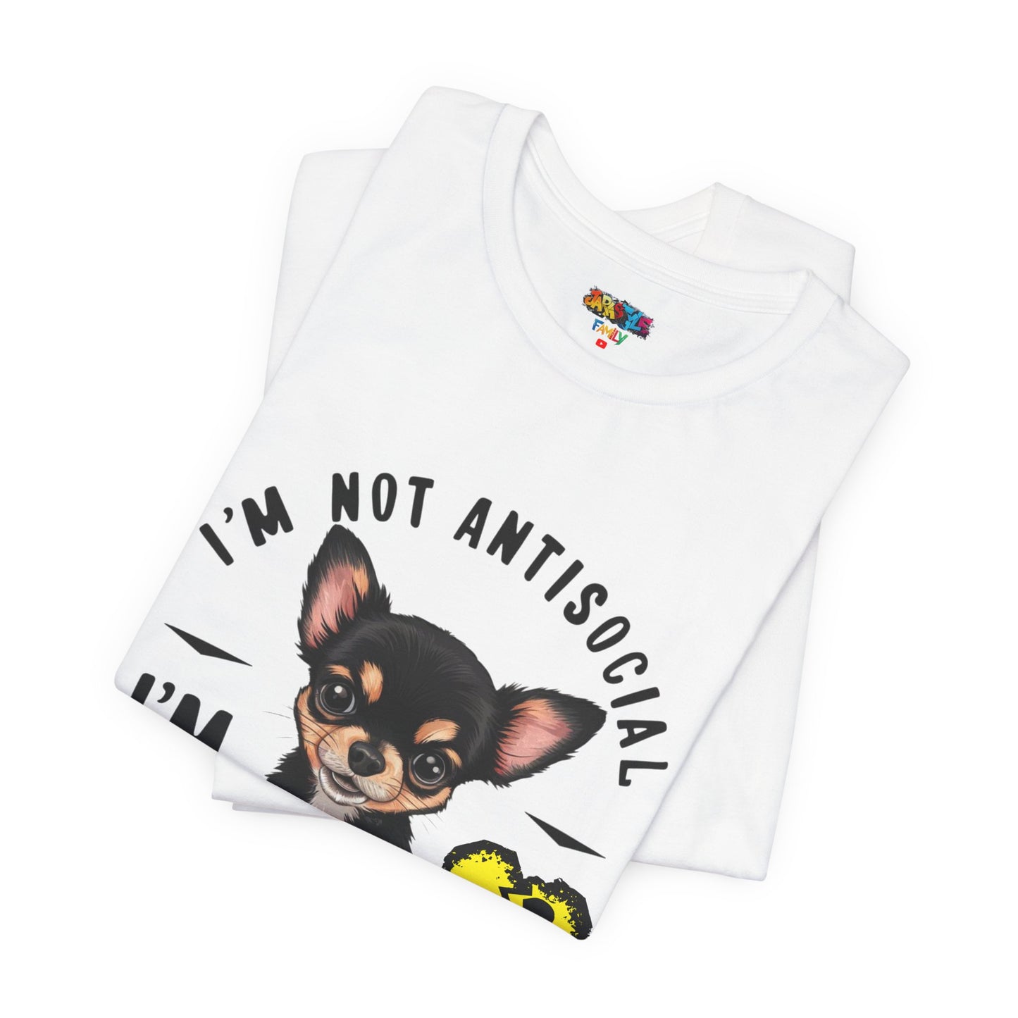 Anti-Stupid Chihuahua Tee: Boldly Speak Your Mind | Jarastyle Humor Collection