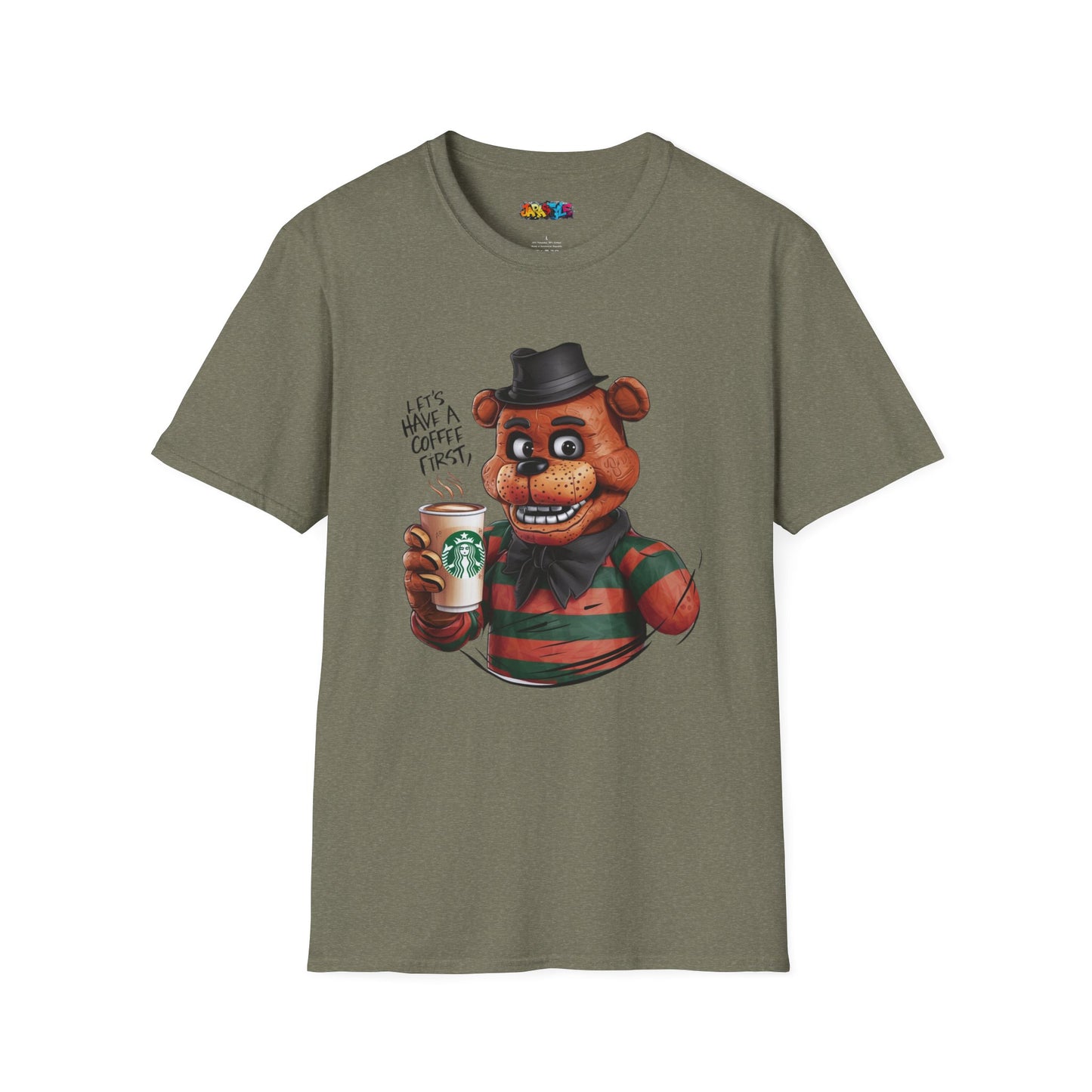 Coffee First, Adventures Next Tee: Start Your Day with Energy | Jarastyle Gamer's Collection