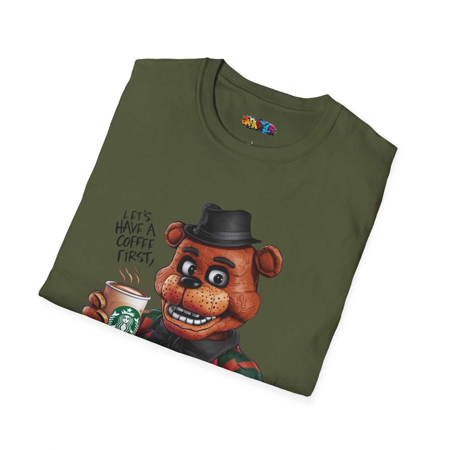 Coffee First, Adventures Next Tee: Start Your Day with Energy | Jarastyle Gamer's Collection