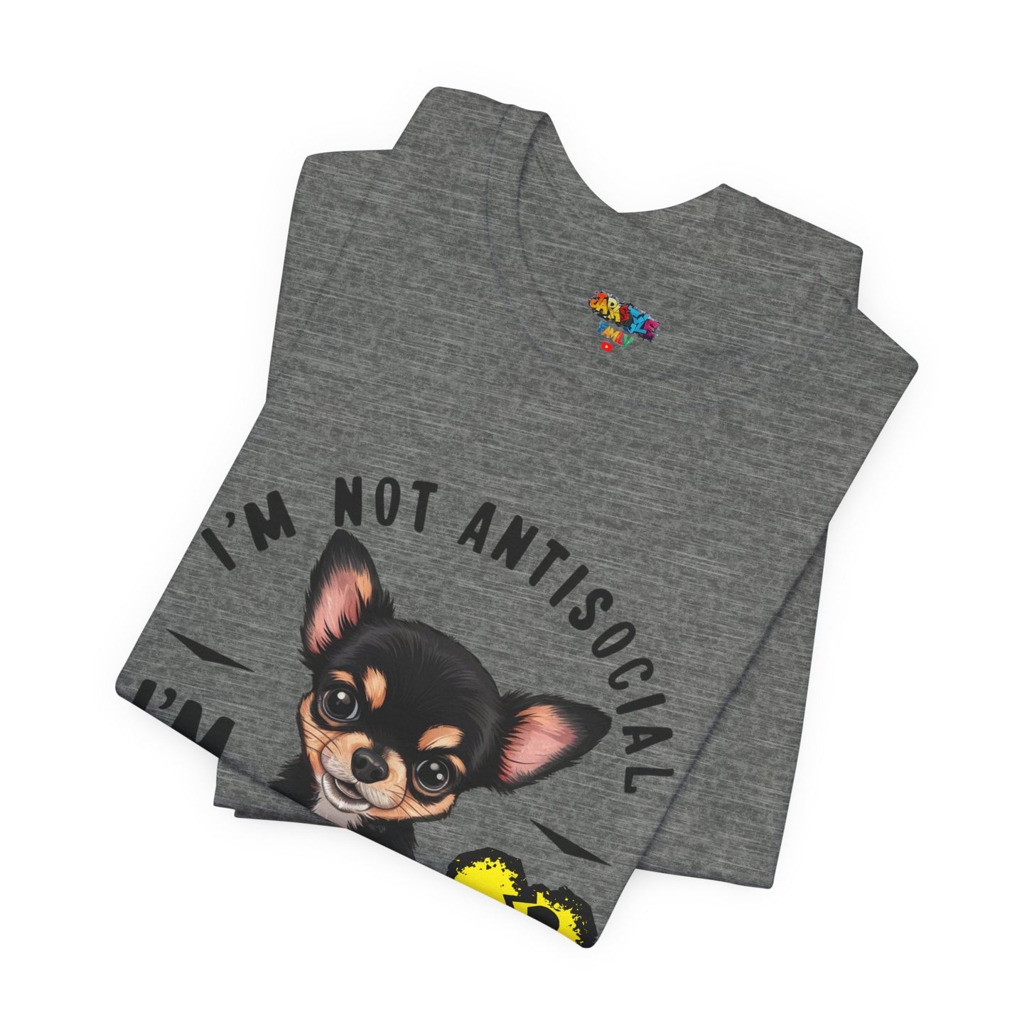 Anti-Stupid Chihuahua Tee: Boldly Speak Your Mind | Jarastyle Humor Collection
