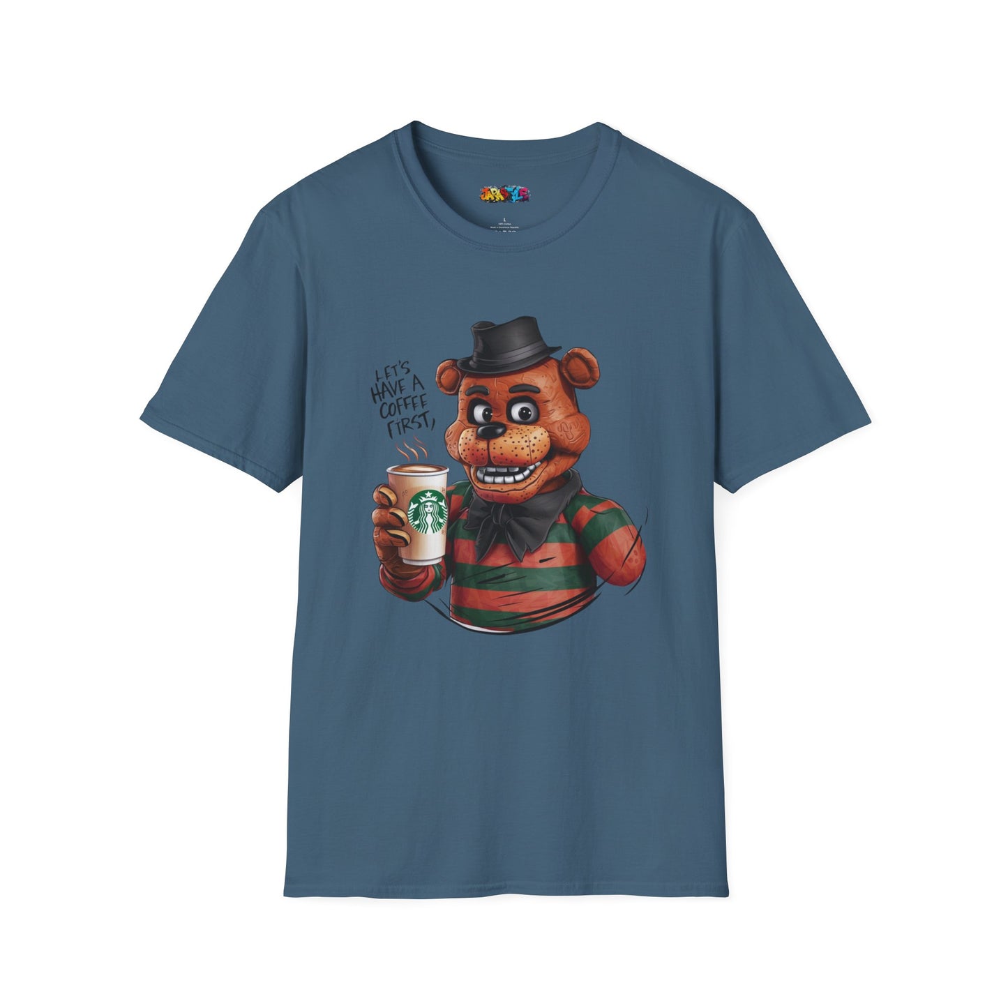 Coffee First, Adventures Next Tee: Start Your Day with Energy | Jarastyle Gamer's Collection