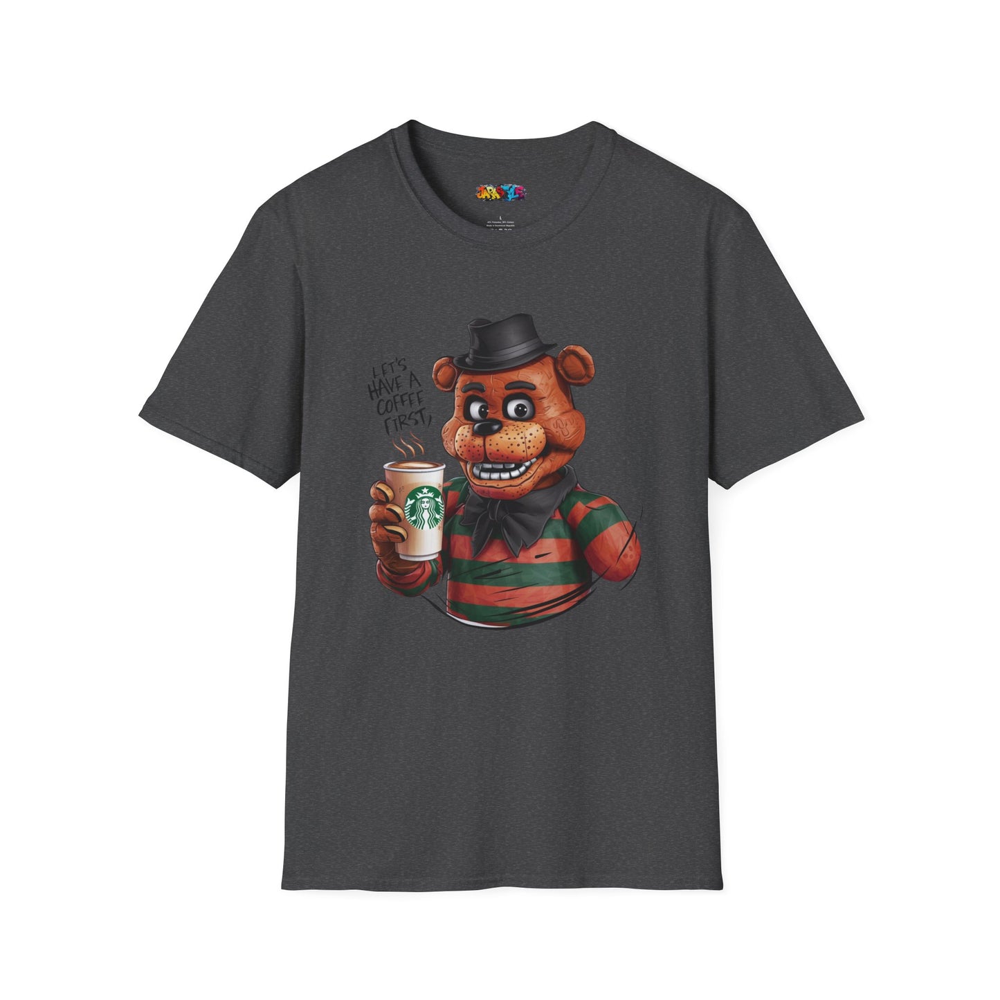 Coffee First, Adventures Next Tee: Start Your Day with Energy | Jarastyle Gamer's Collection