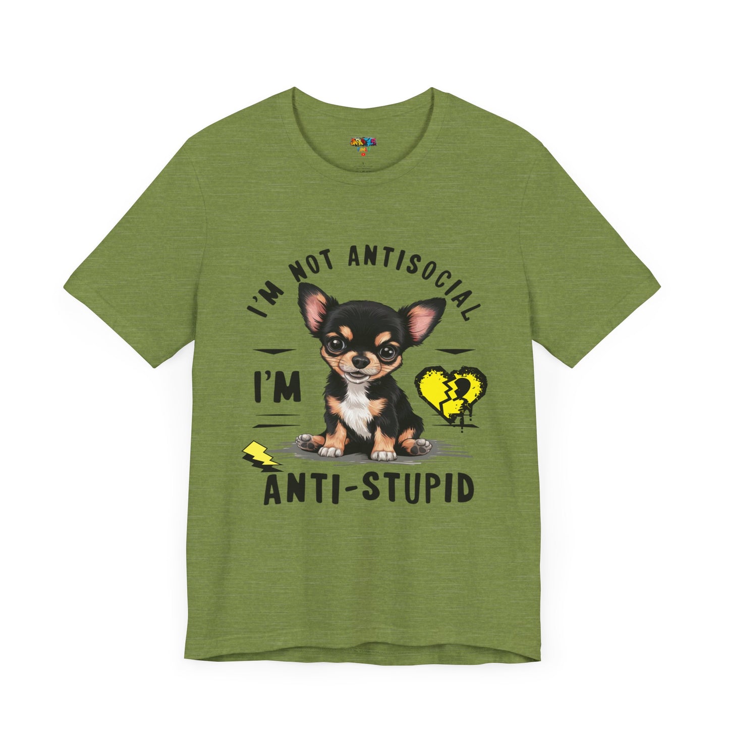 Anti-Stupid Chihuahua Tee: Boldly Speak Your Mind | Jarastyle Humor Collection