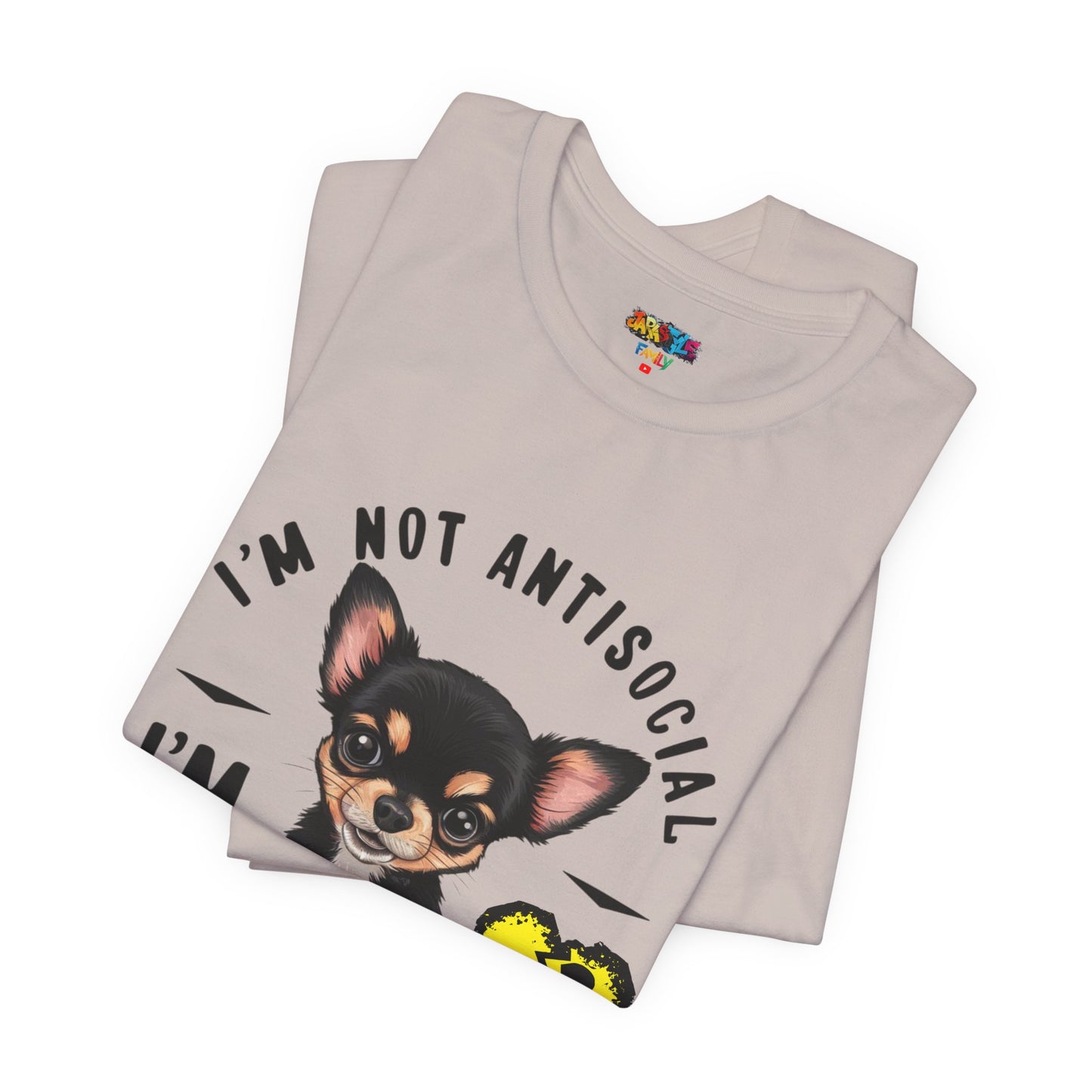 Anti-Stupid Chihuahua Tee: Boldly Speak Your Mind | Jarastyle Humor Collection
