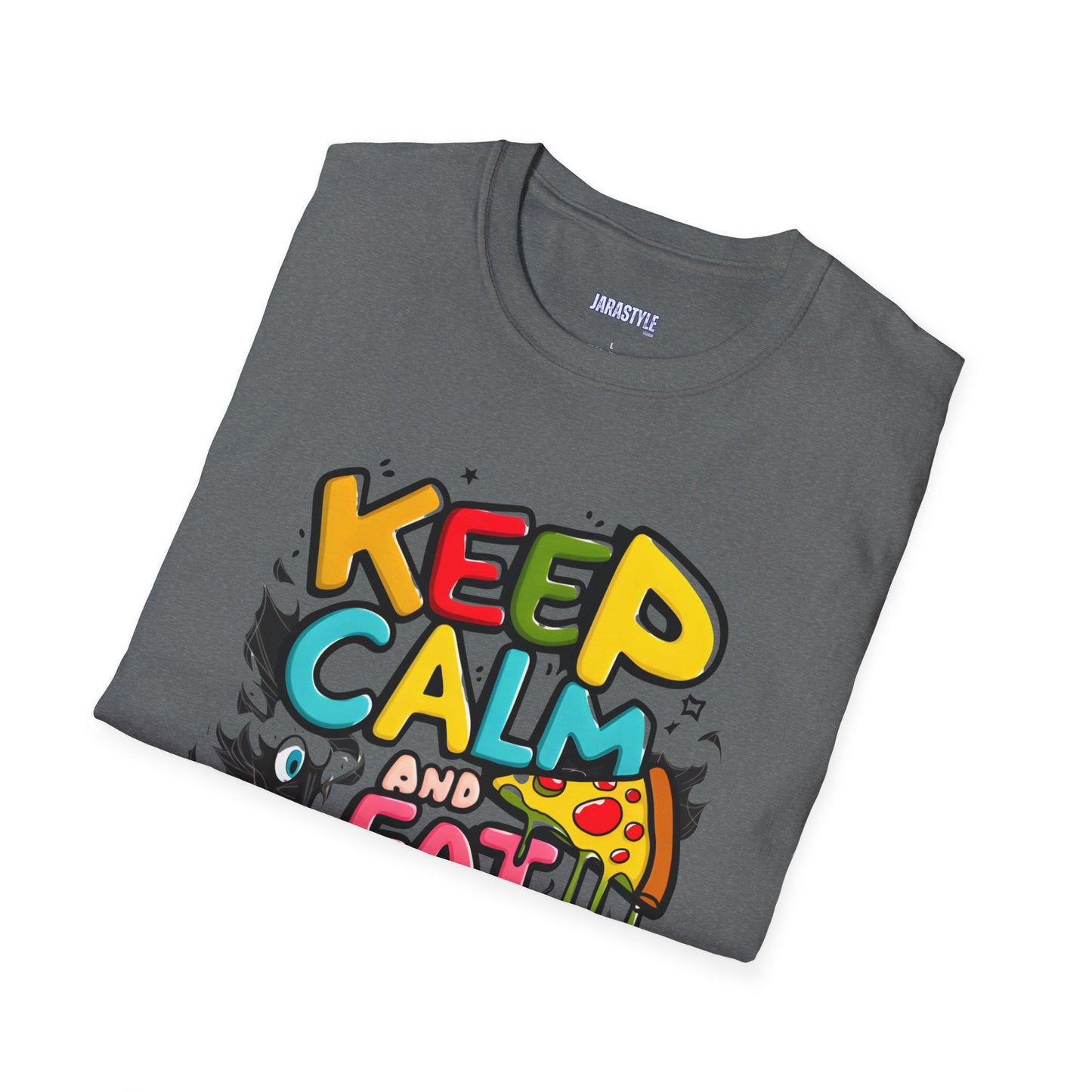Keep Calm and Eat Pizza Tee: Slice of Happiness | Jarastyle Collection
