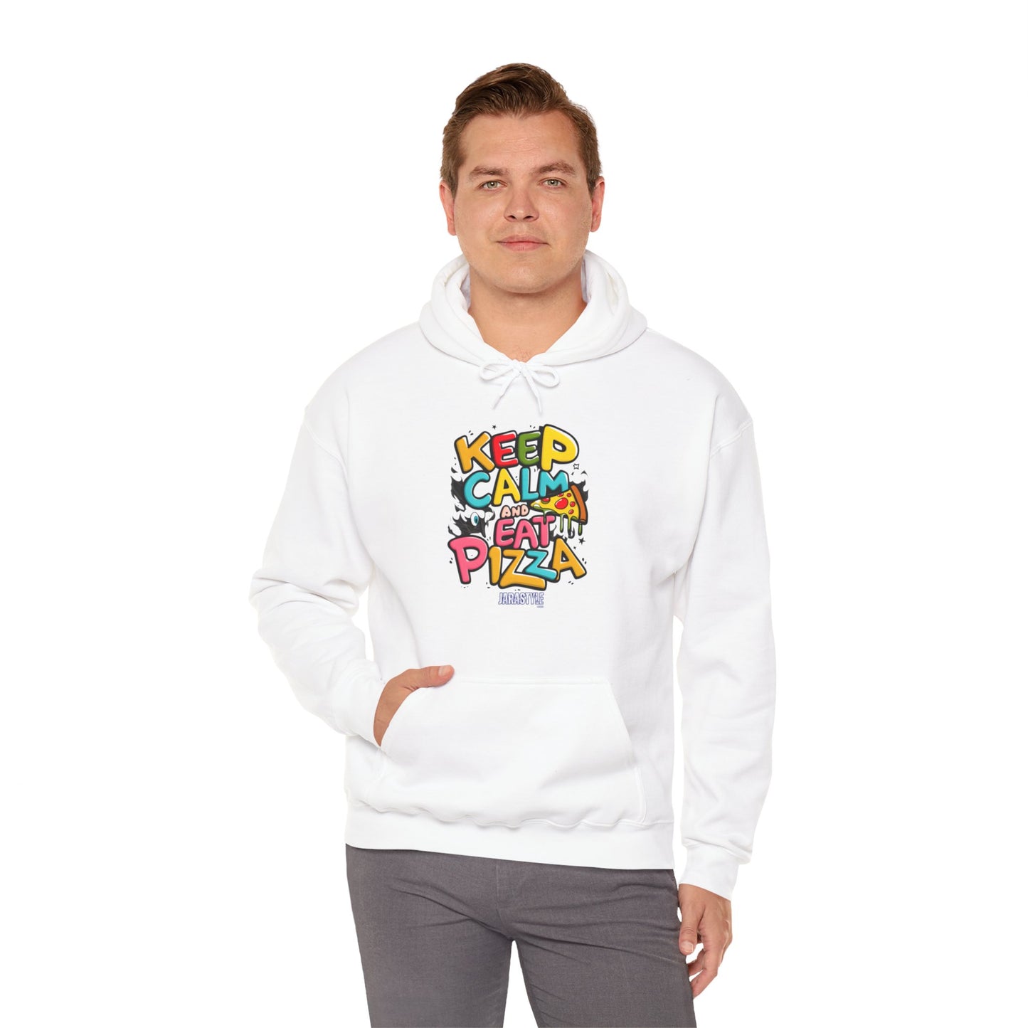 Keep Calm and Eat Pizza Hoodie | Jarastyle Comfort Collection