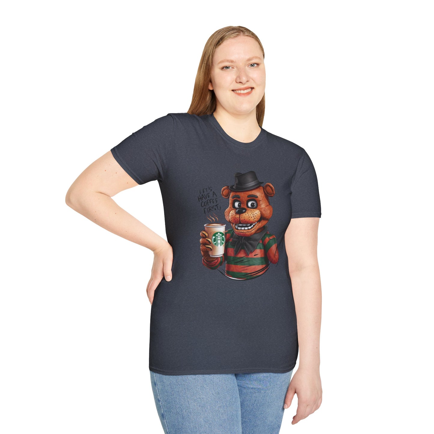 Coffee First, Adventures Next Tee: Start Your Day with Energy | Jarastyle Gamer's Collection